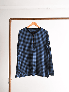 Polera azul gingham