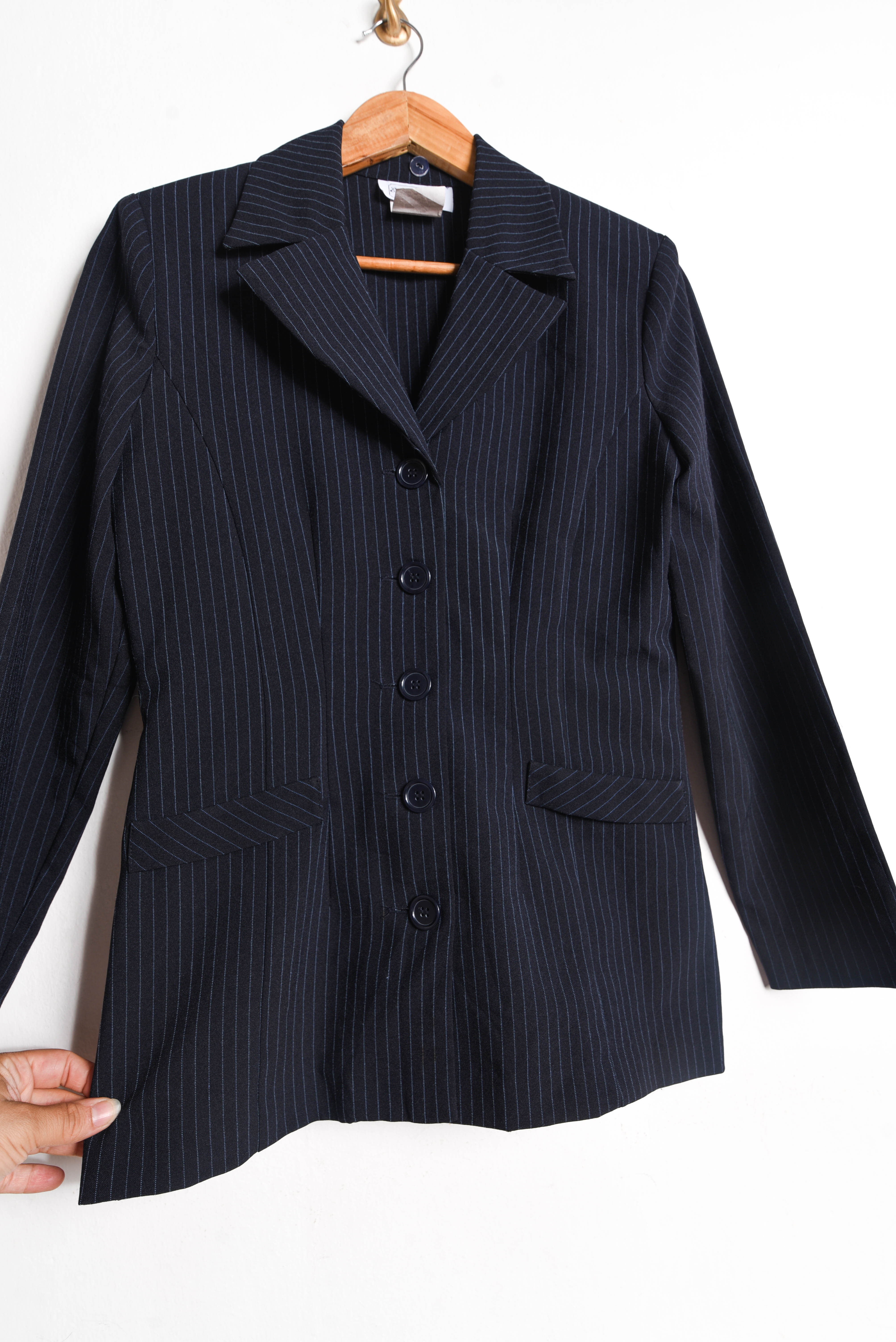 Blazer navy pinstripe 90s