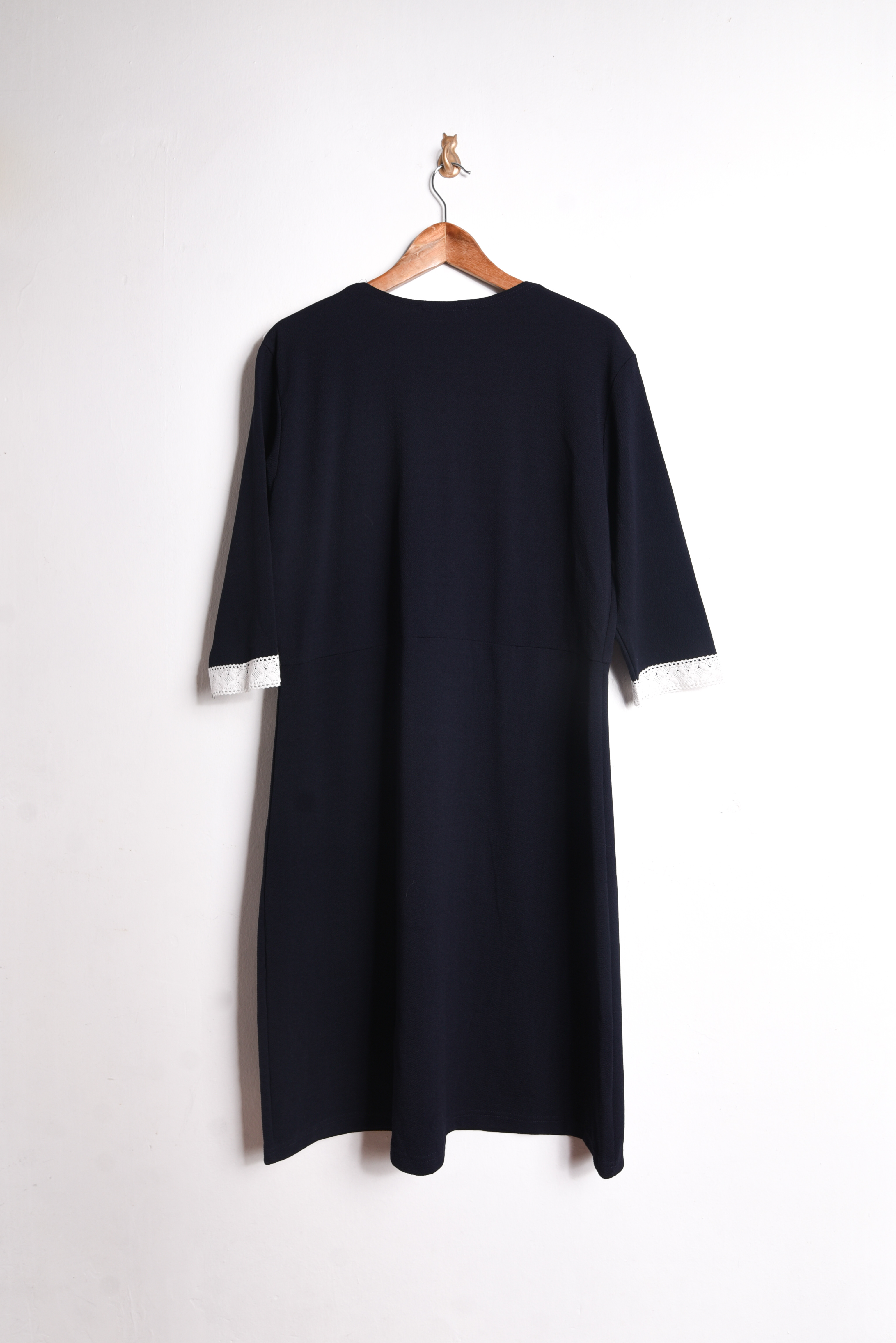 Vestido azul marinero blonda