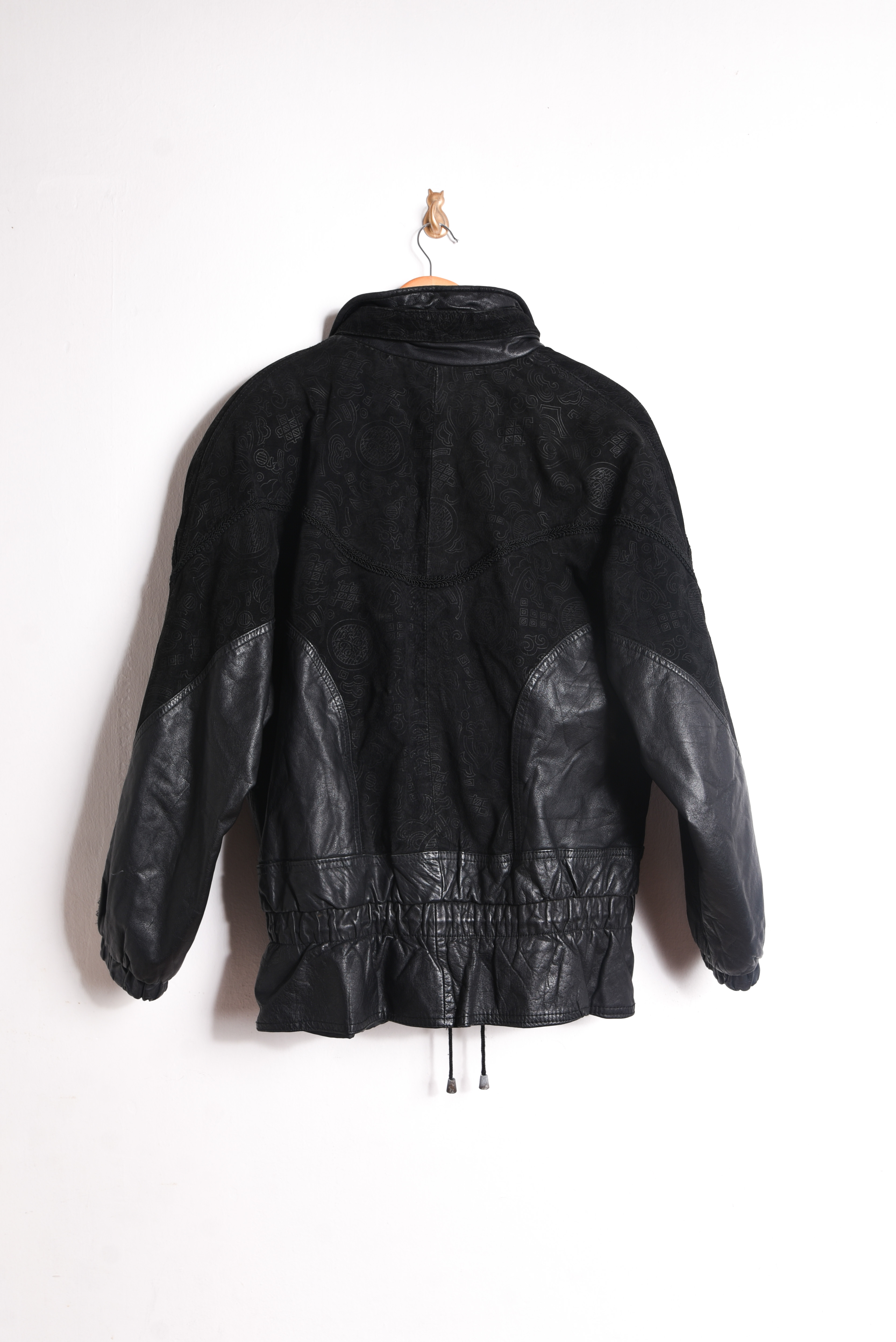 Chaqueta cuero y gamuza vintage