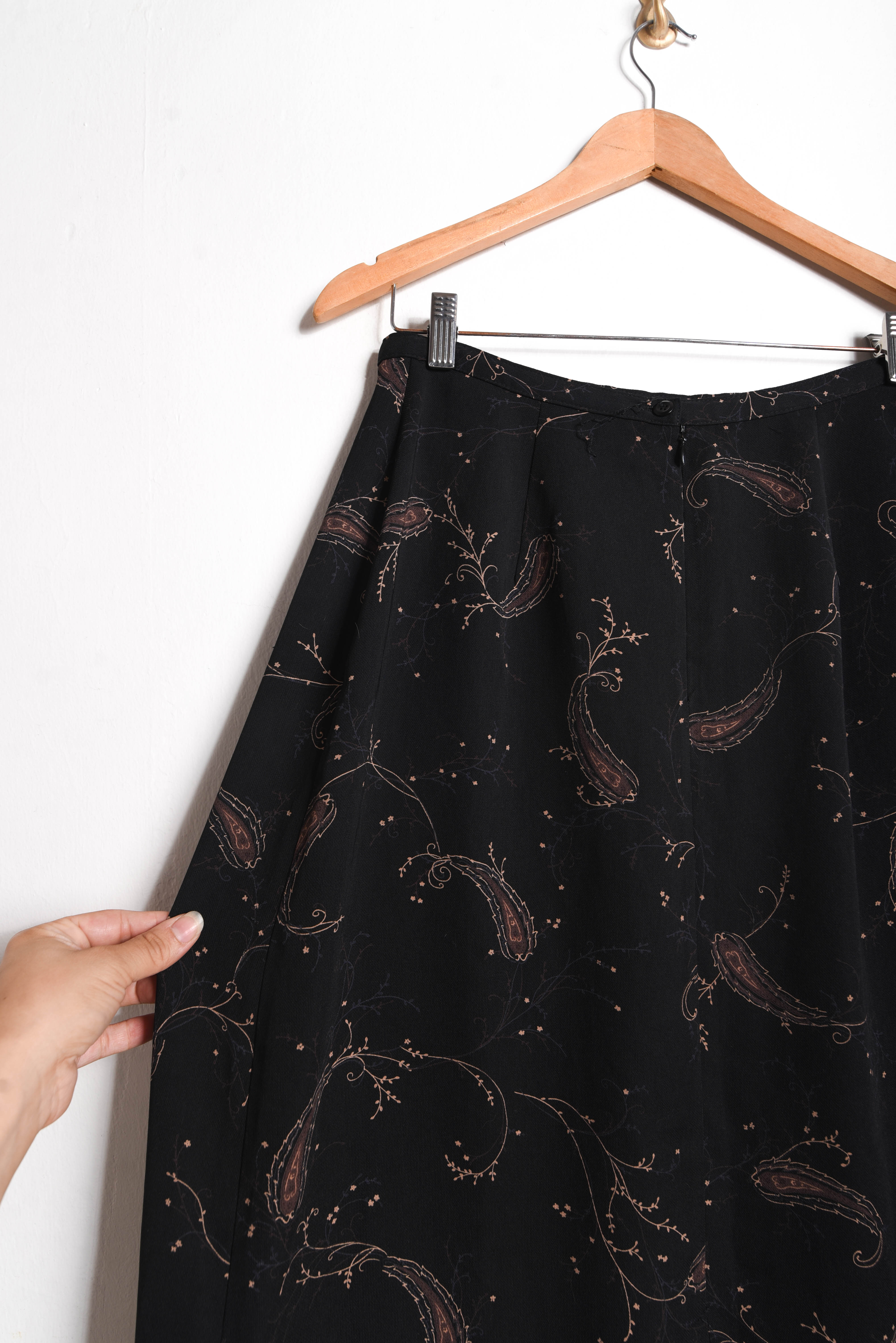 Maxi falda 90s black