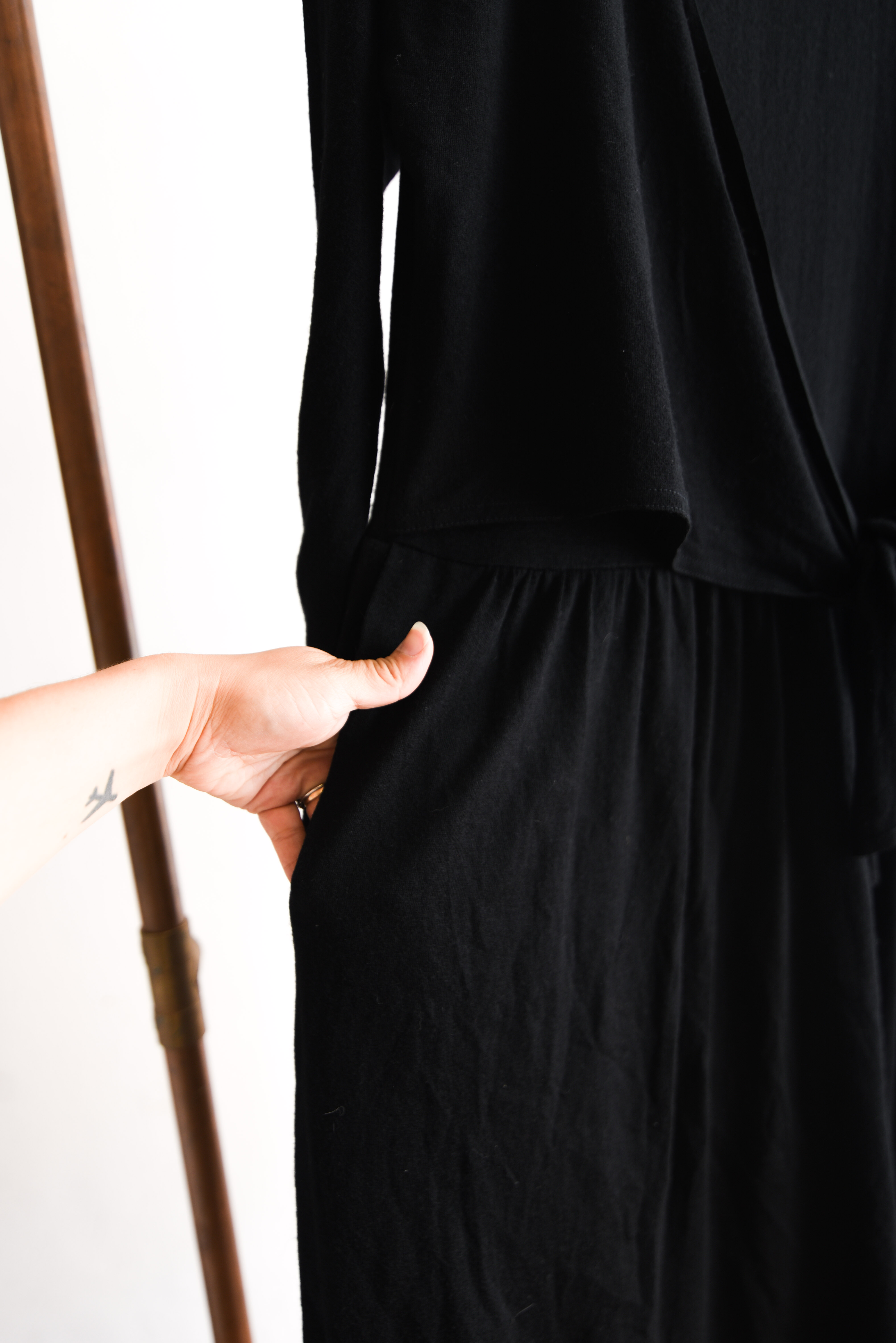 Vestido lana vintage amarra