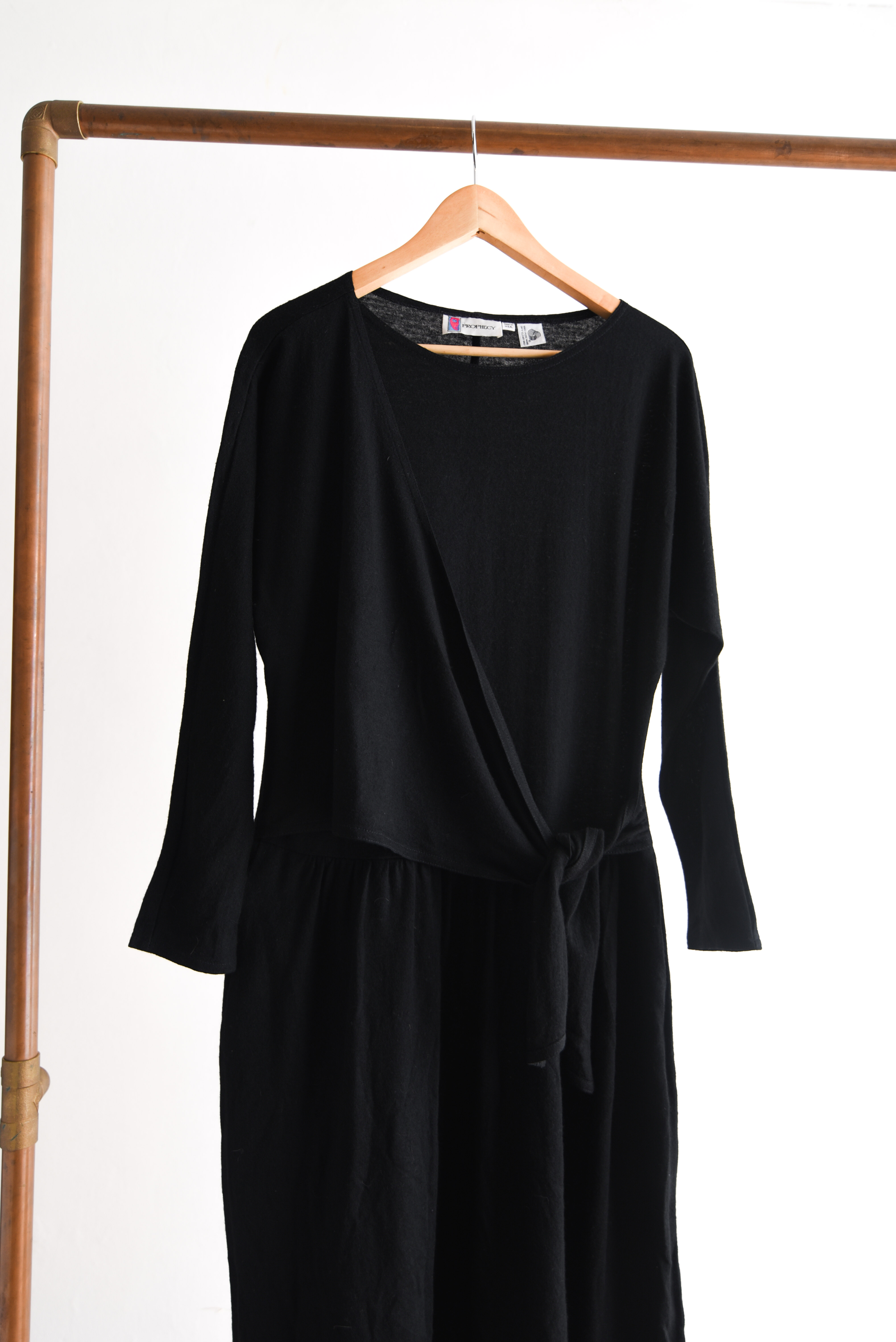 Vestido lana vintage amarra