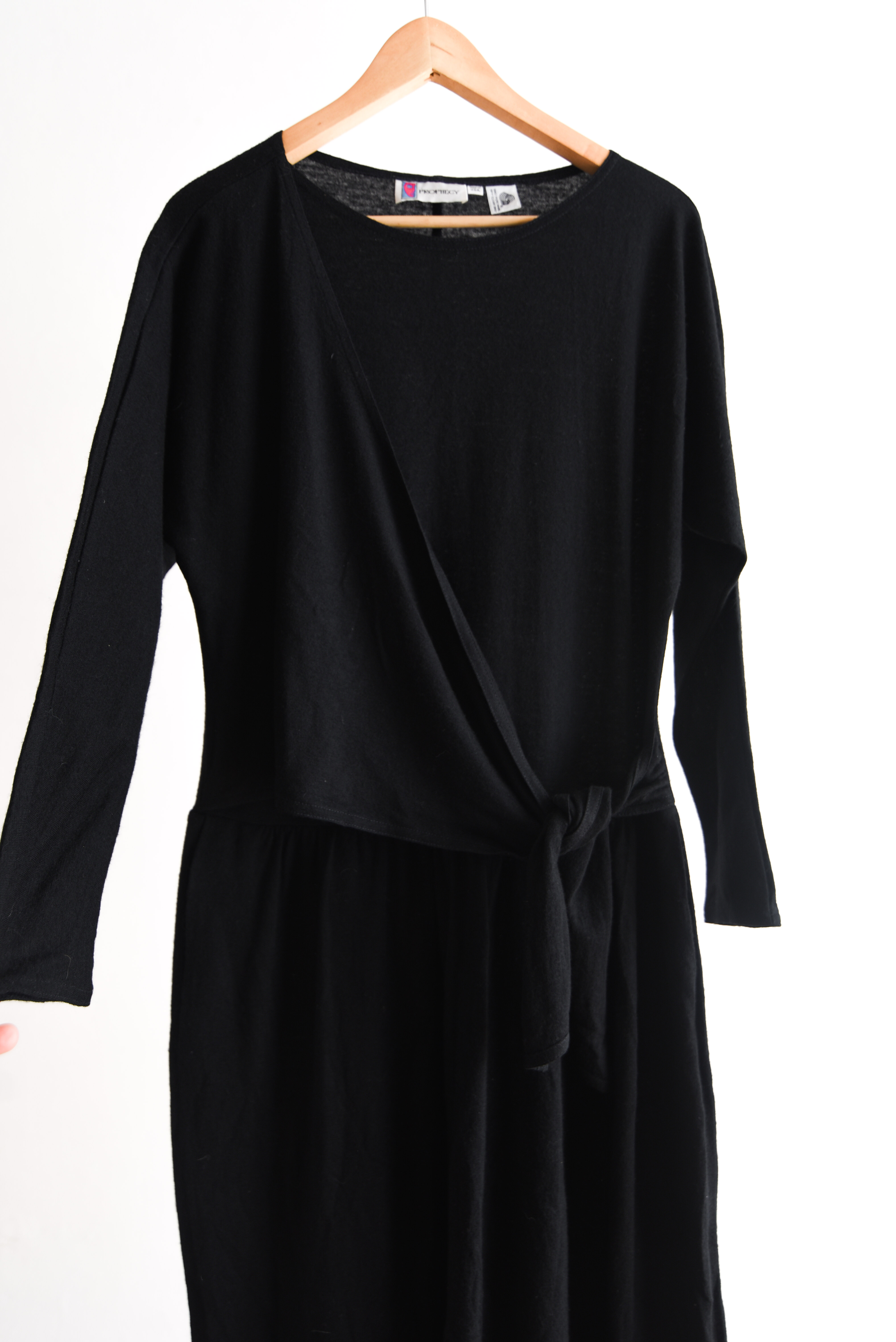 Vestido lana vintage amarra