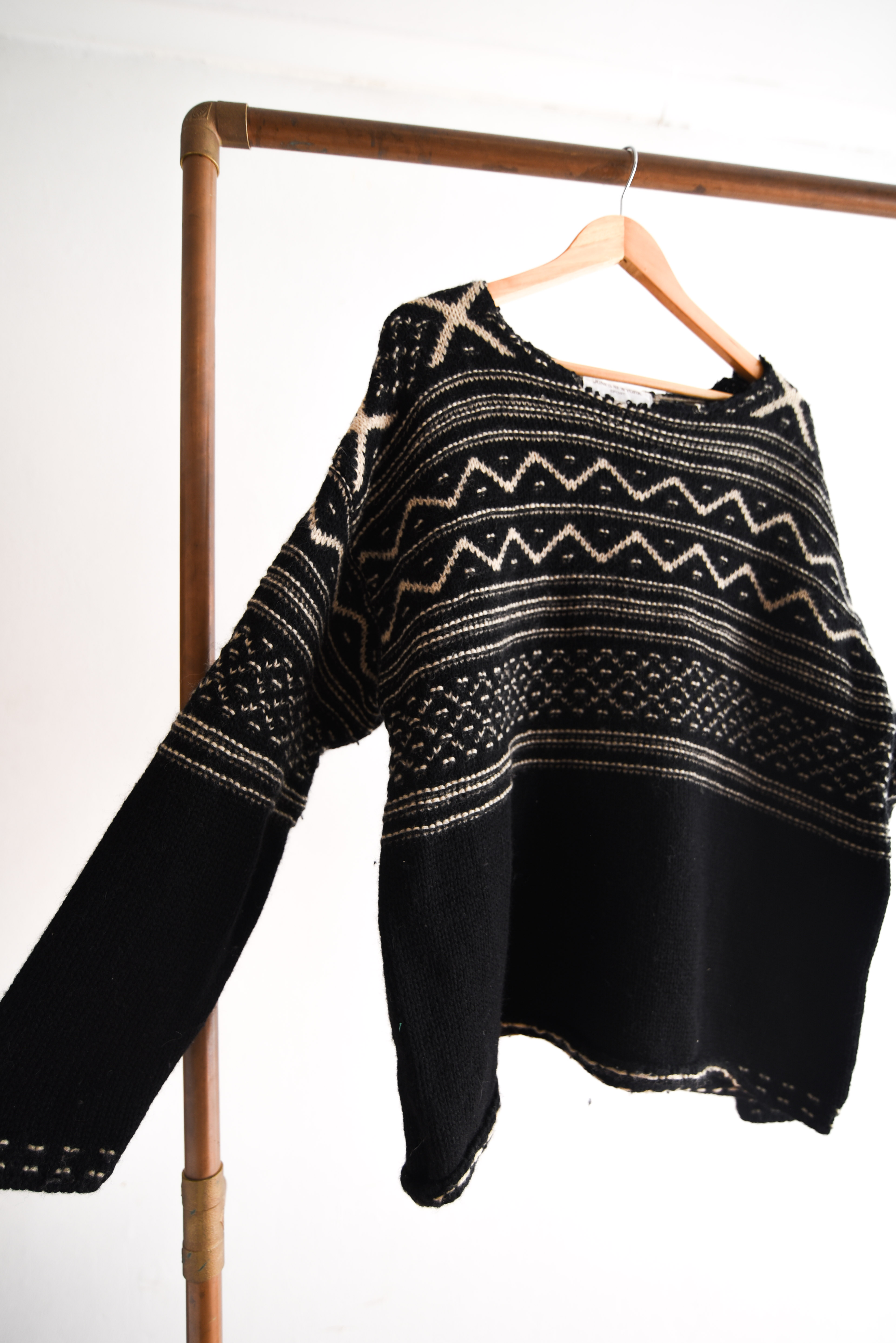 Chaleco negro vintage lana