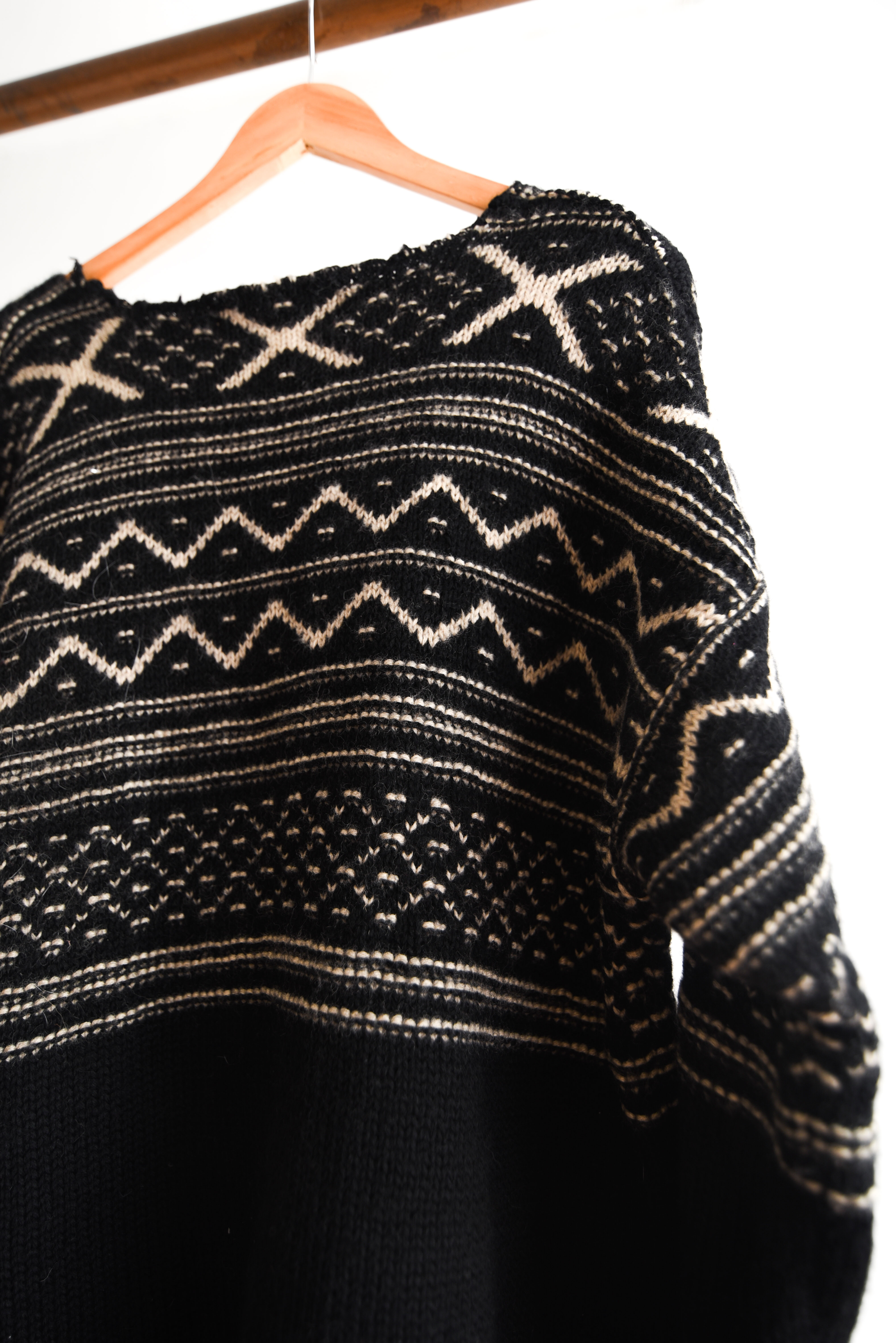 Chaleco negro vintage lana