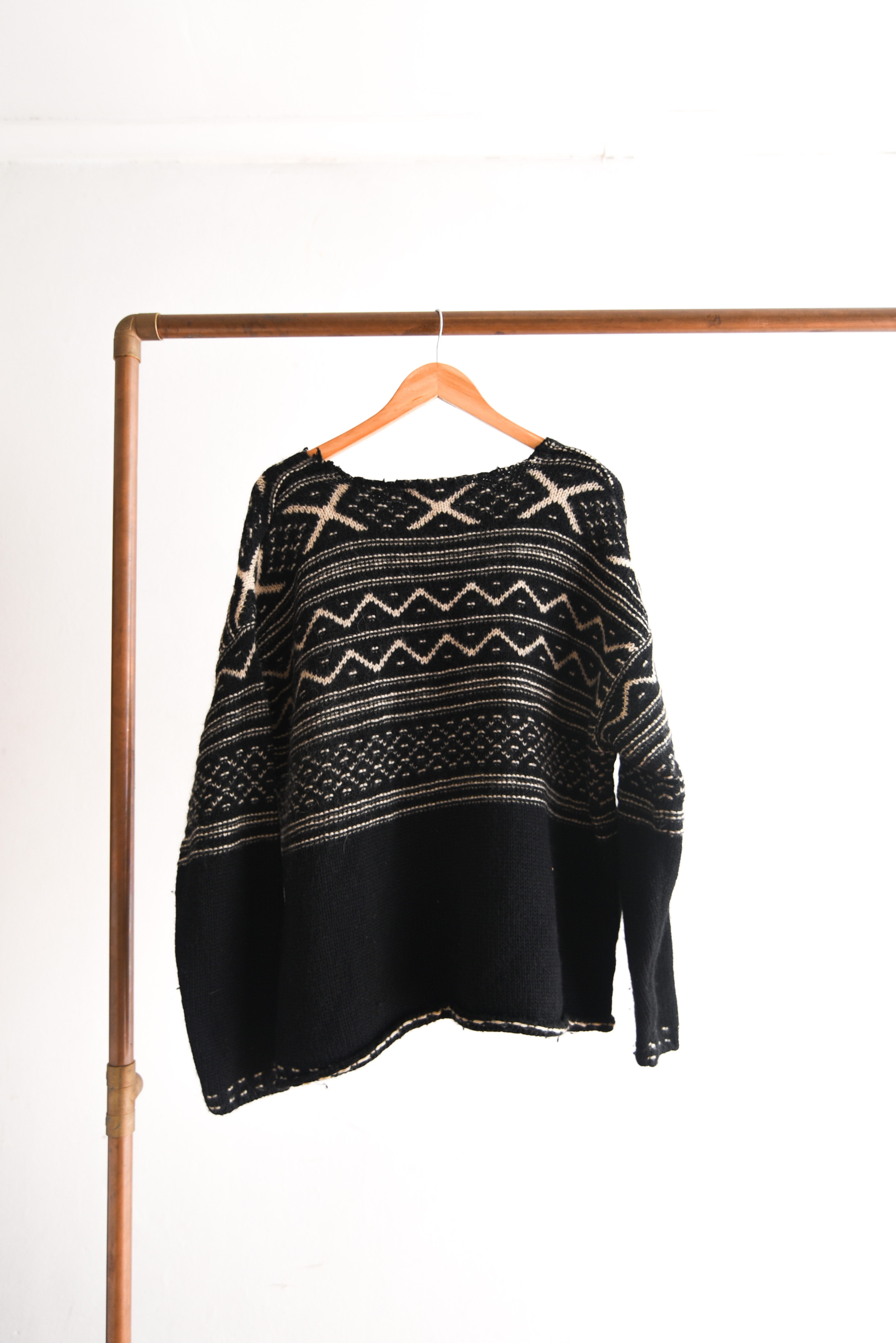 Chaleco negro vintage lana