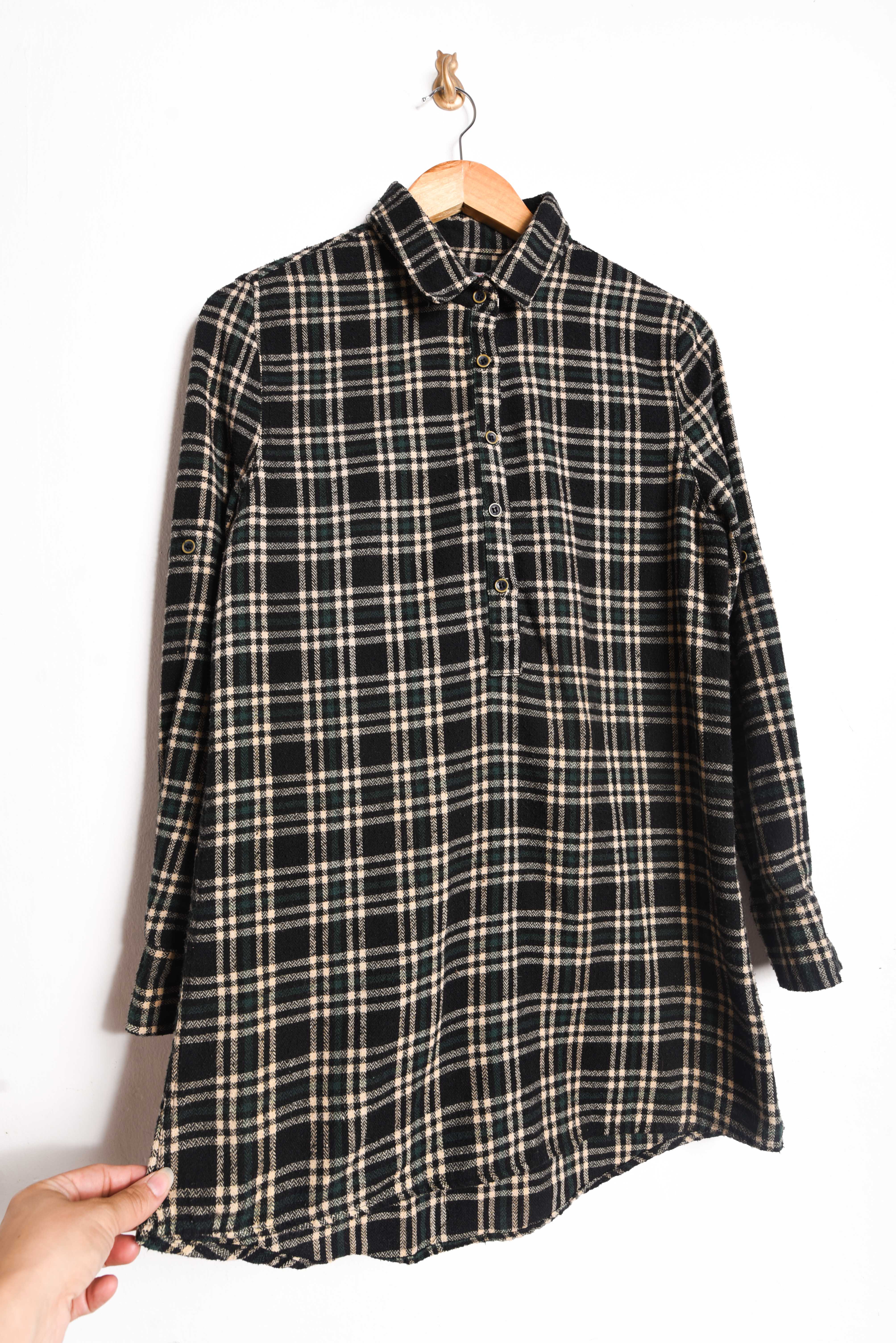 Vestido camisero tartán