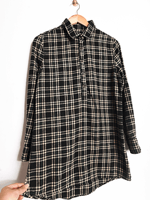 Vestido camisero tartán