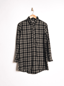 Vestido camisero tartán