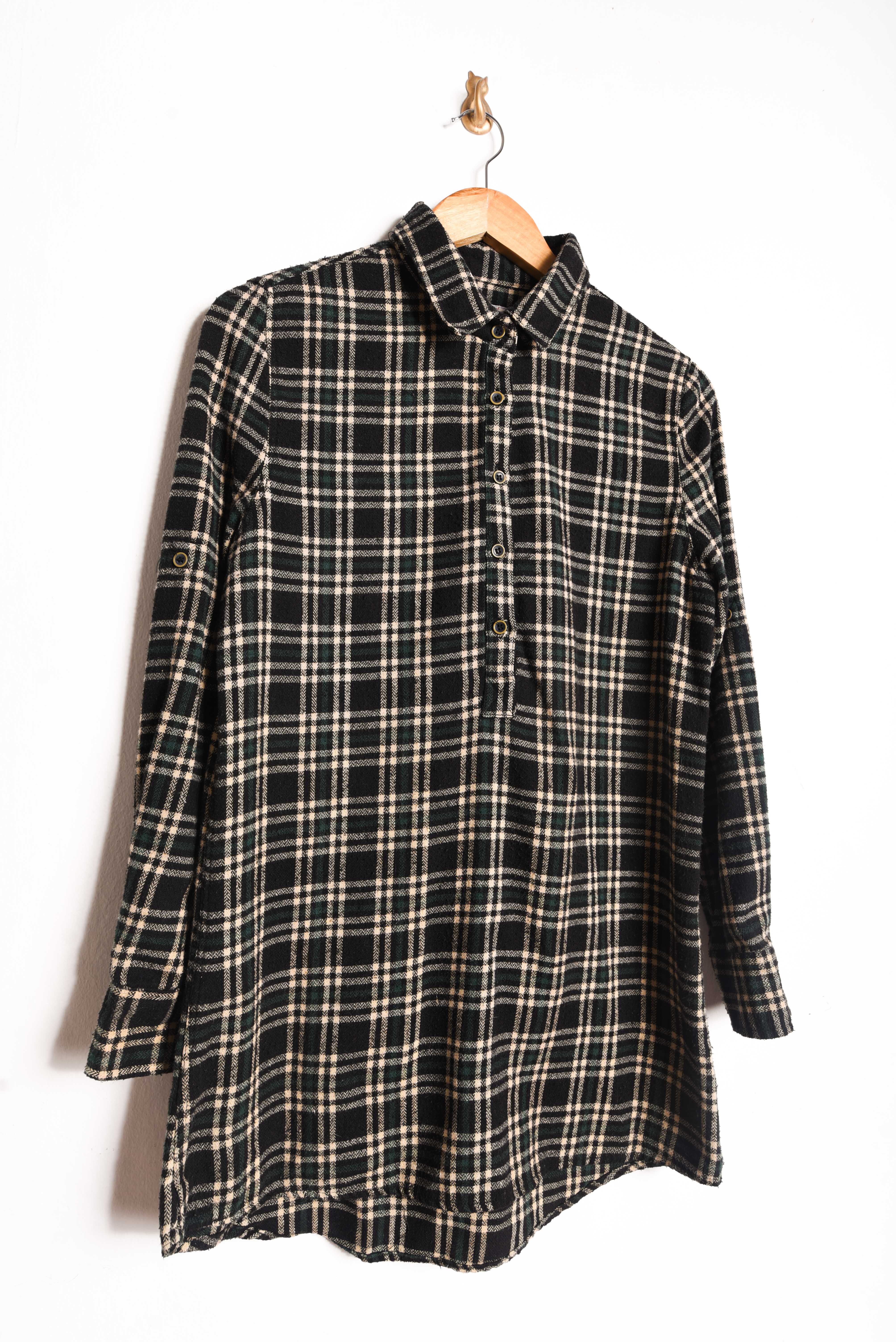 Vestido camisero tartán