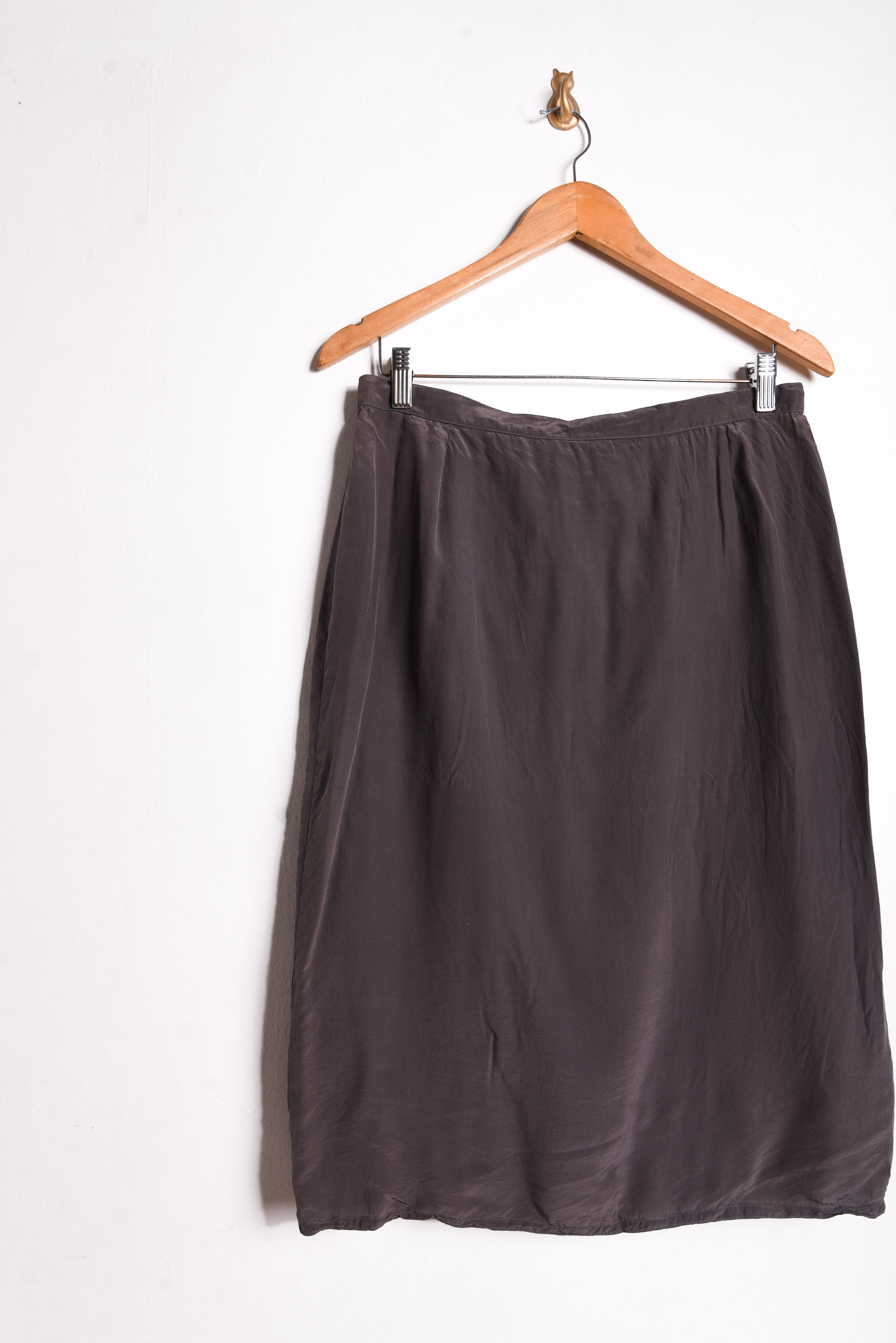 Falda café silk italiana