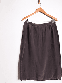 Falda café silk italiana