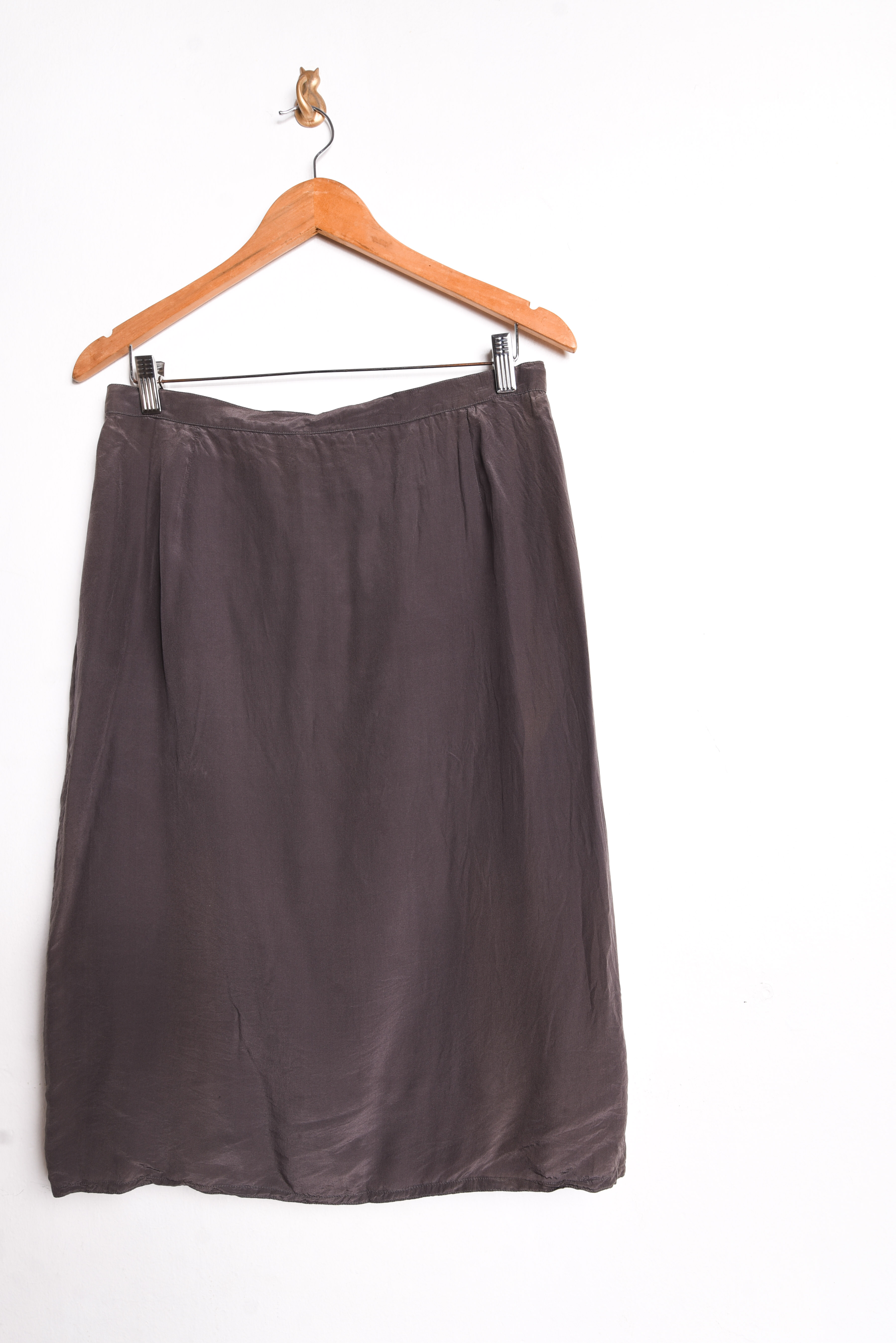 Falda café silk italiana