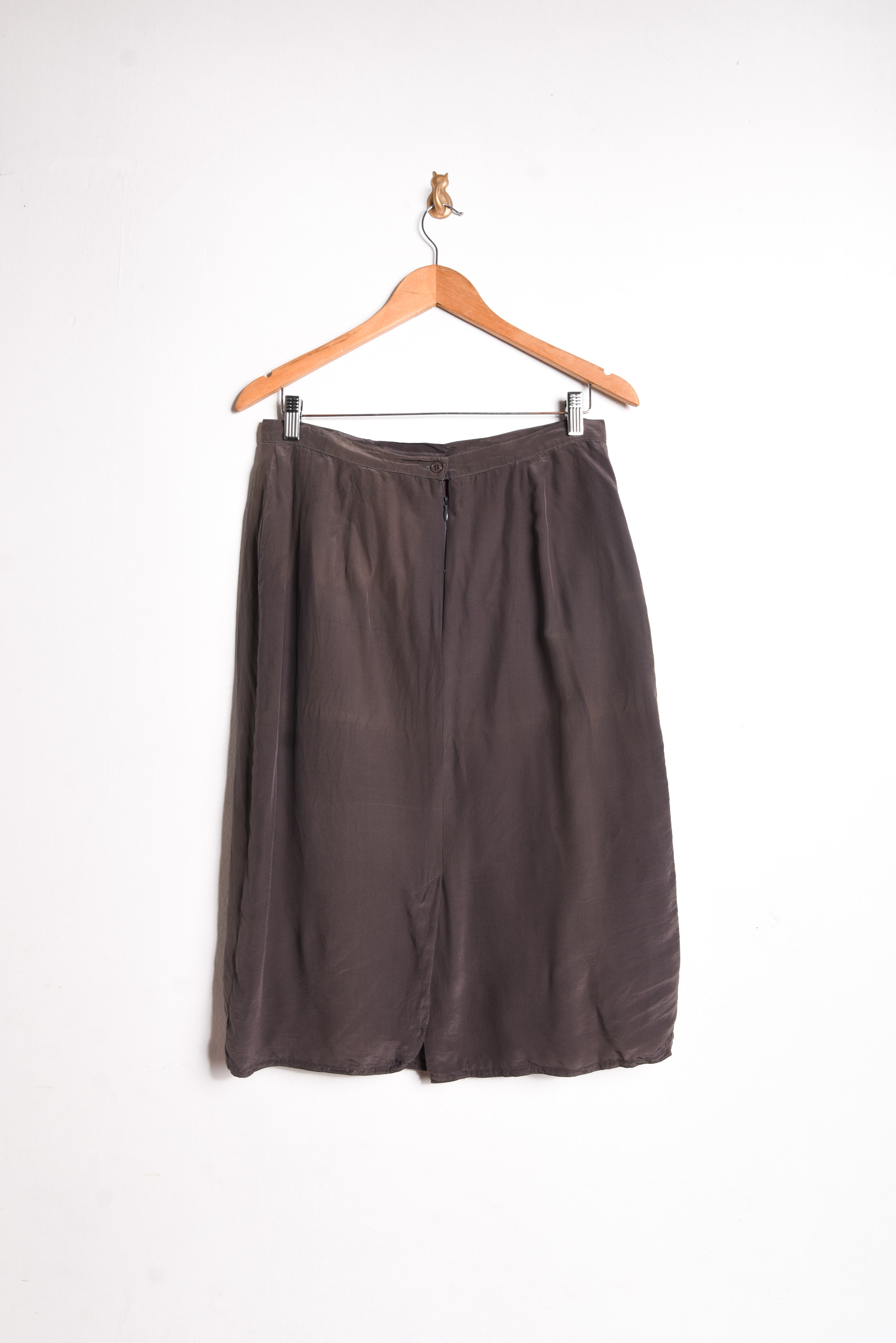 Falda café silk italiana