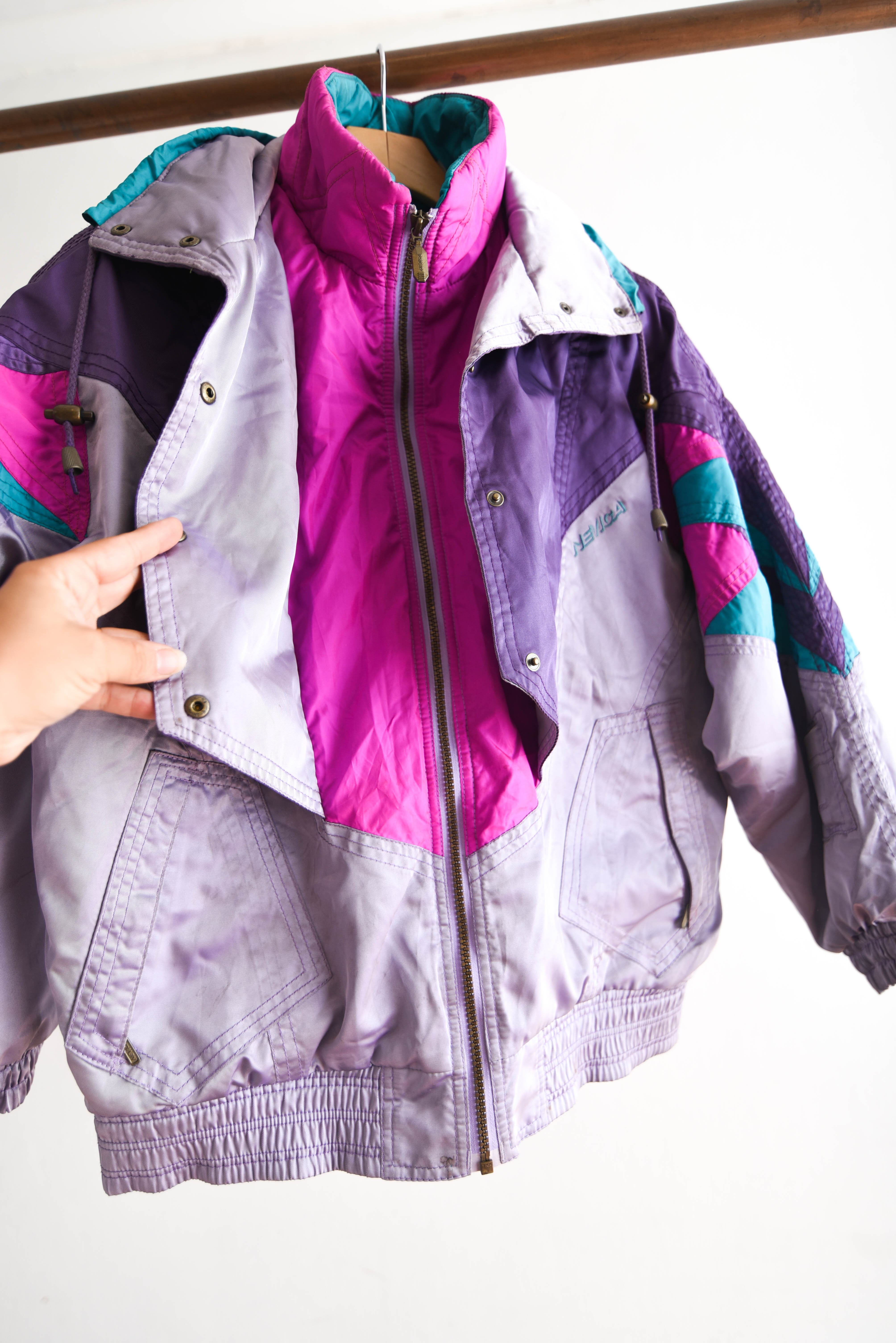 Parka 80s purple vintage