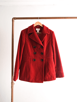 Abrigo rojo lana y cachemira