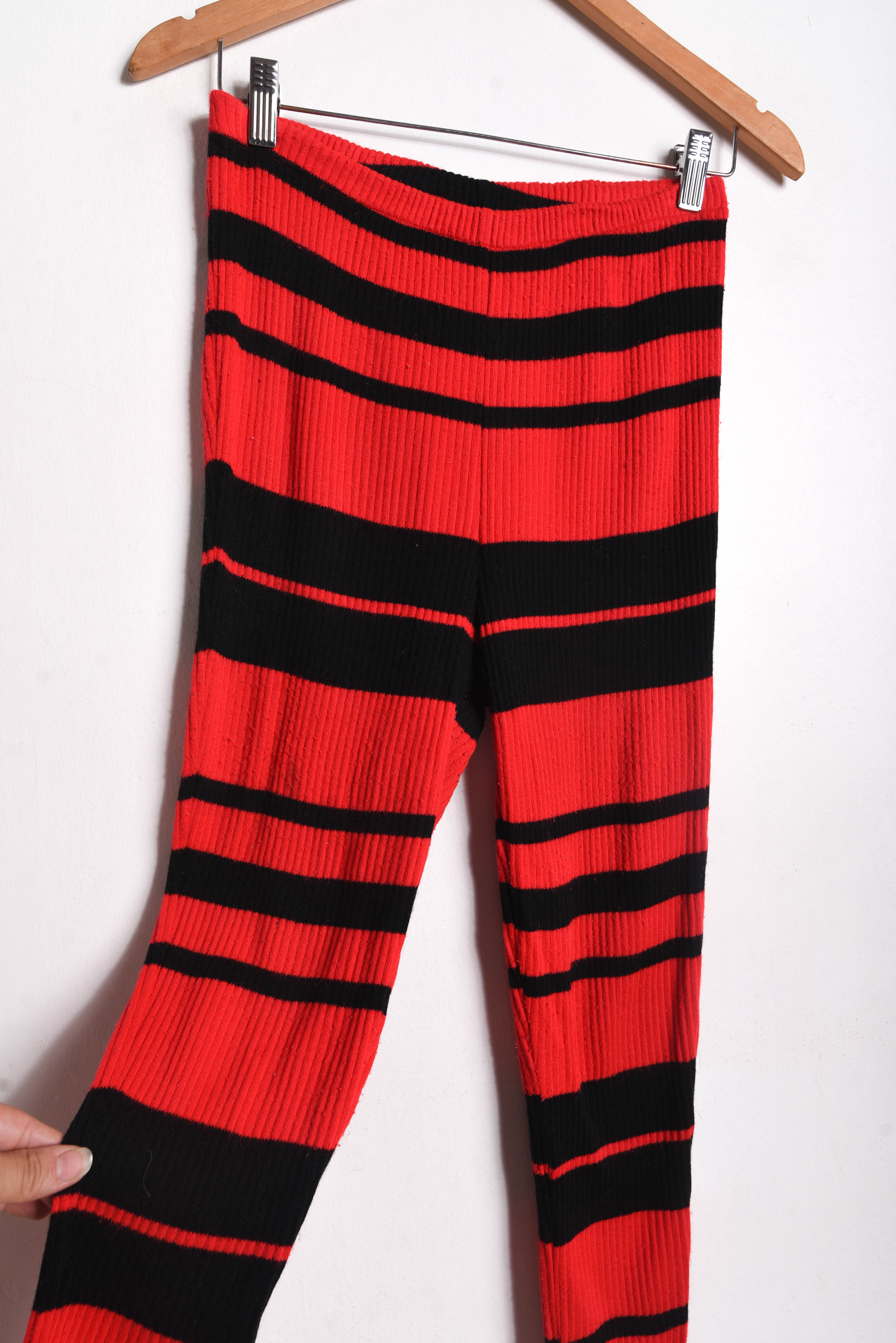 Calza roja acanalada vintage