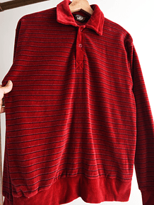 Polerón plush rojo 90s