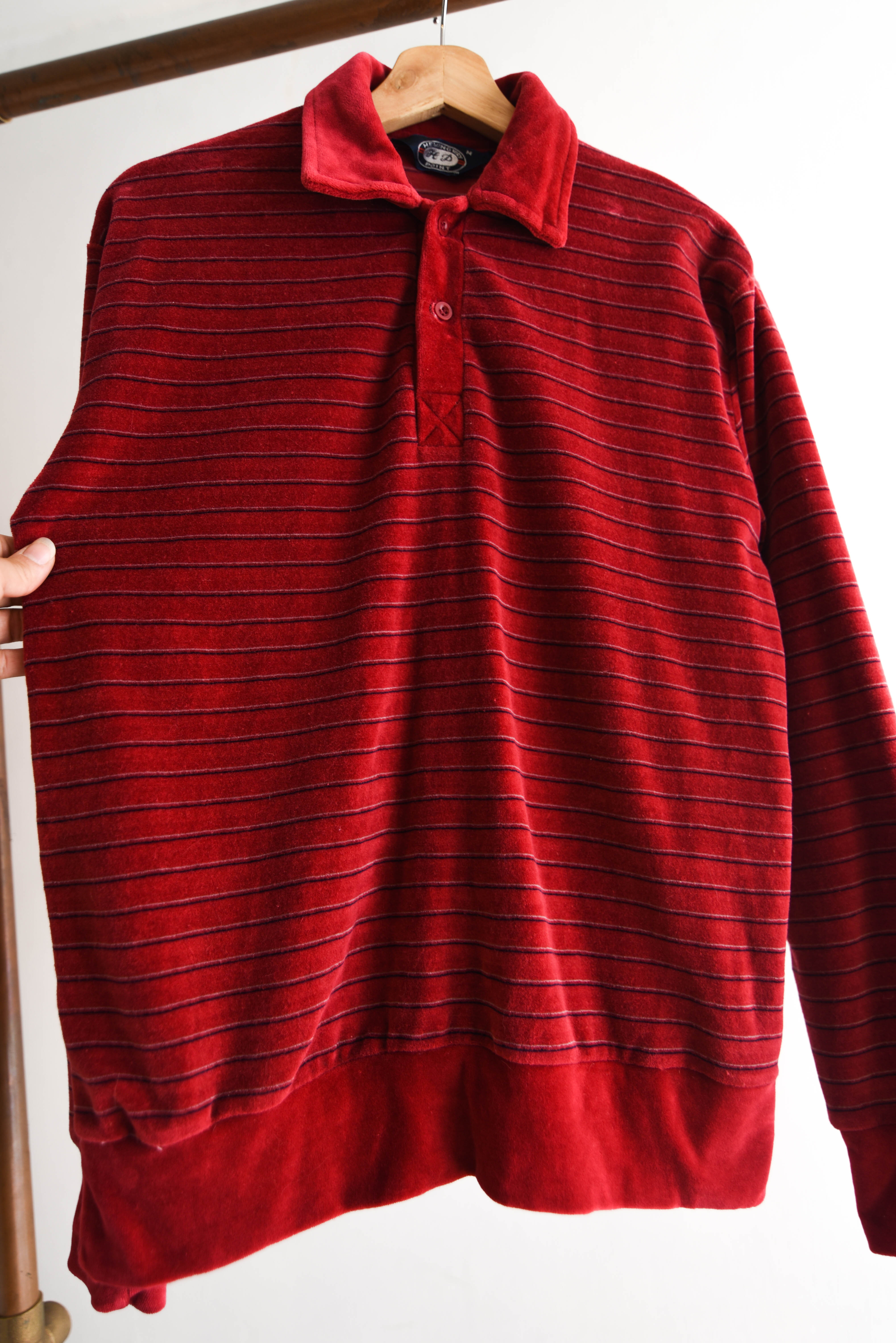 Polerón plush rojo 90s