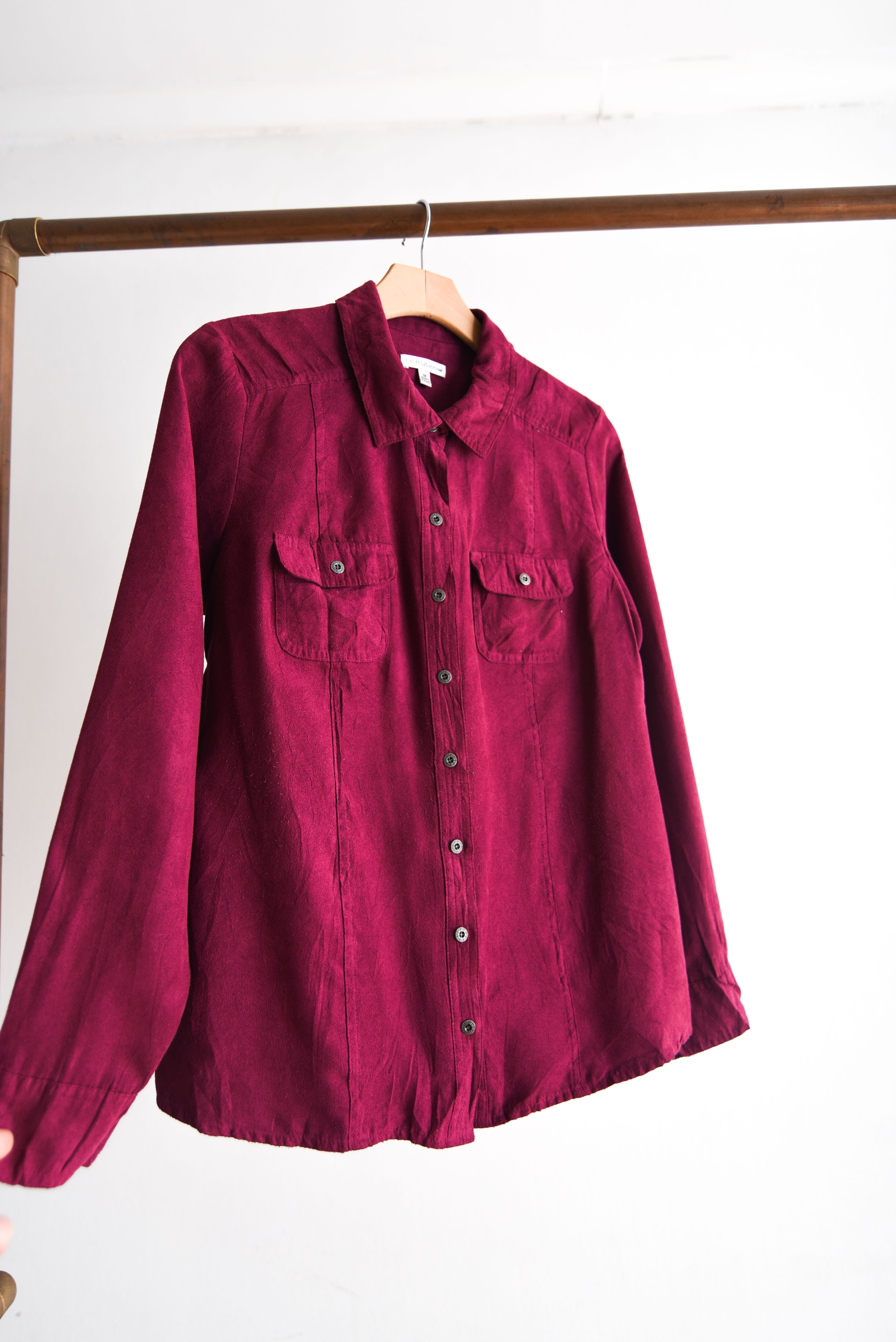 Camisa simil gamuza fucsia rose