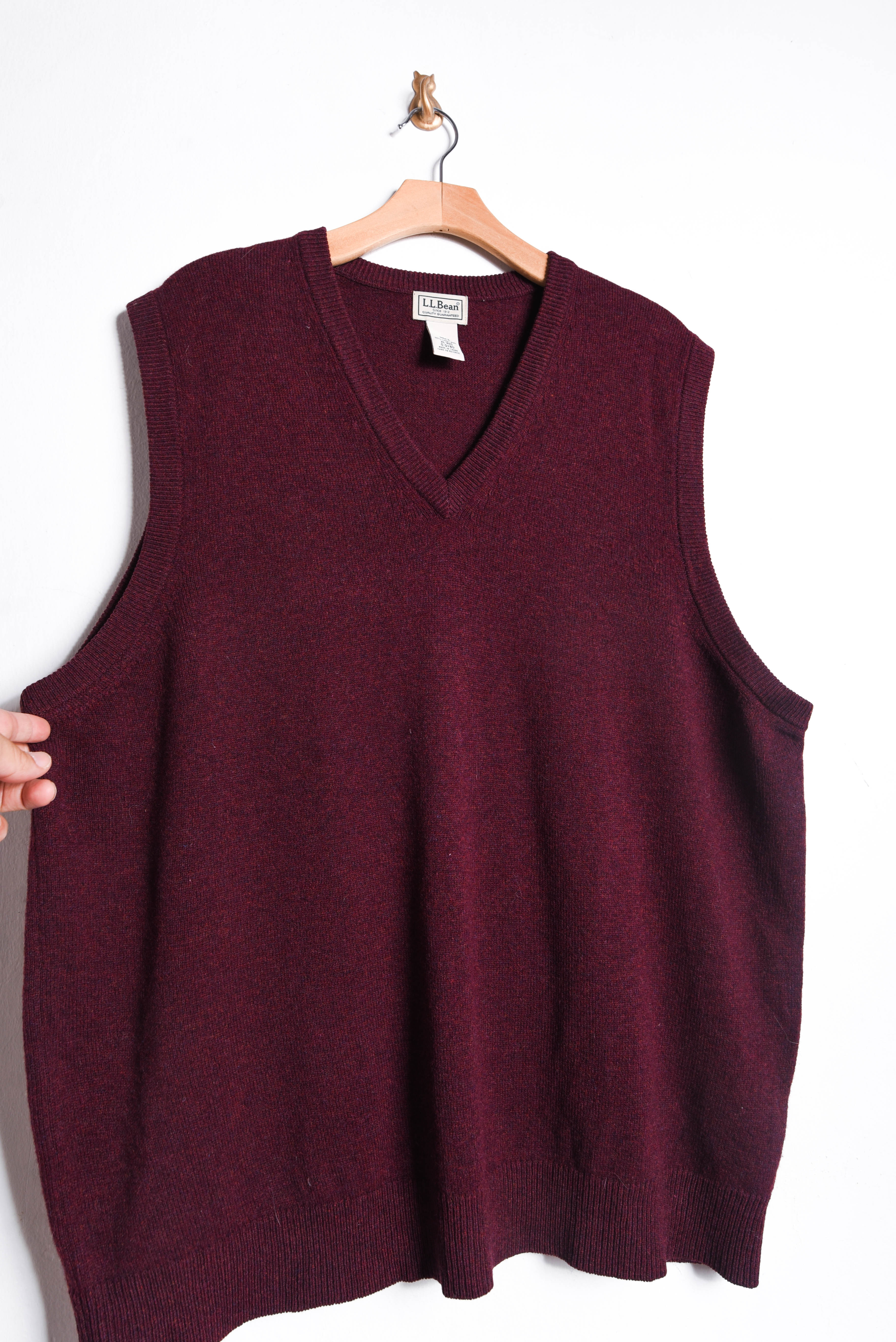 Sweater vest burdeo lana