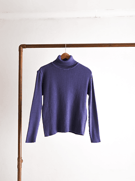 Turtleneck acanalado purple