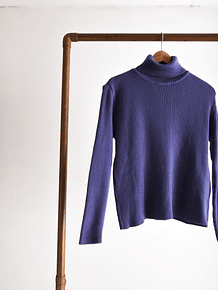 Turtleneck acanalado purple