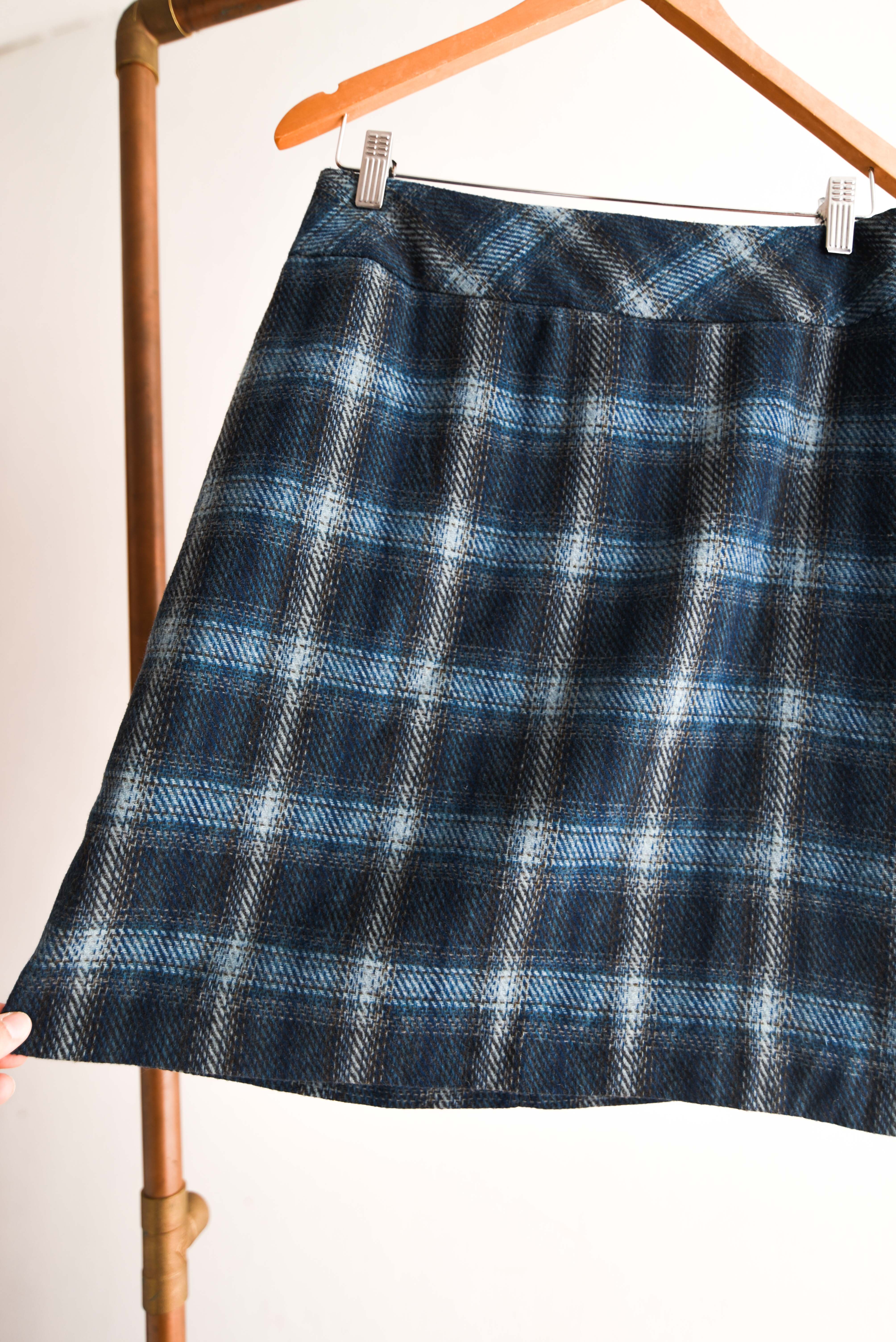 Falda azul piedra tartán