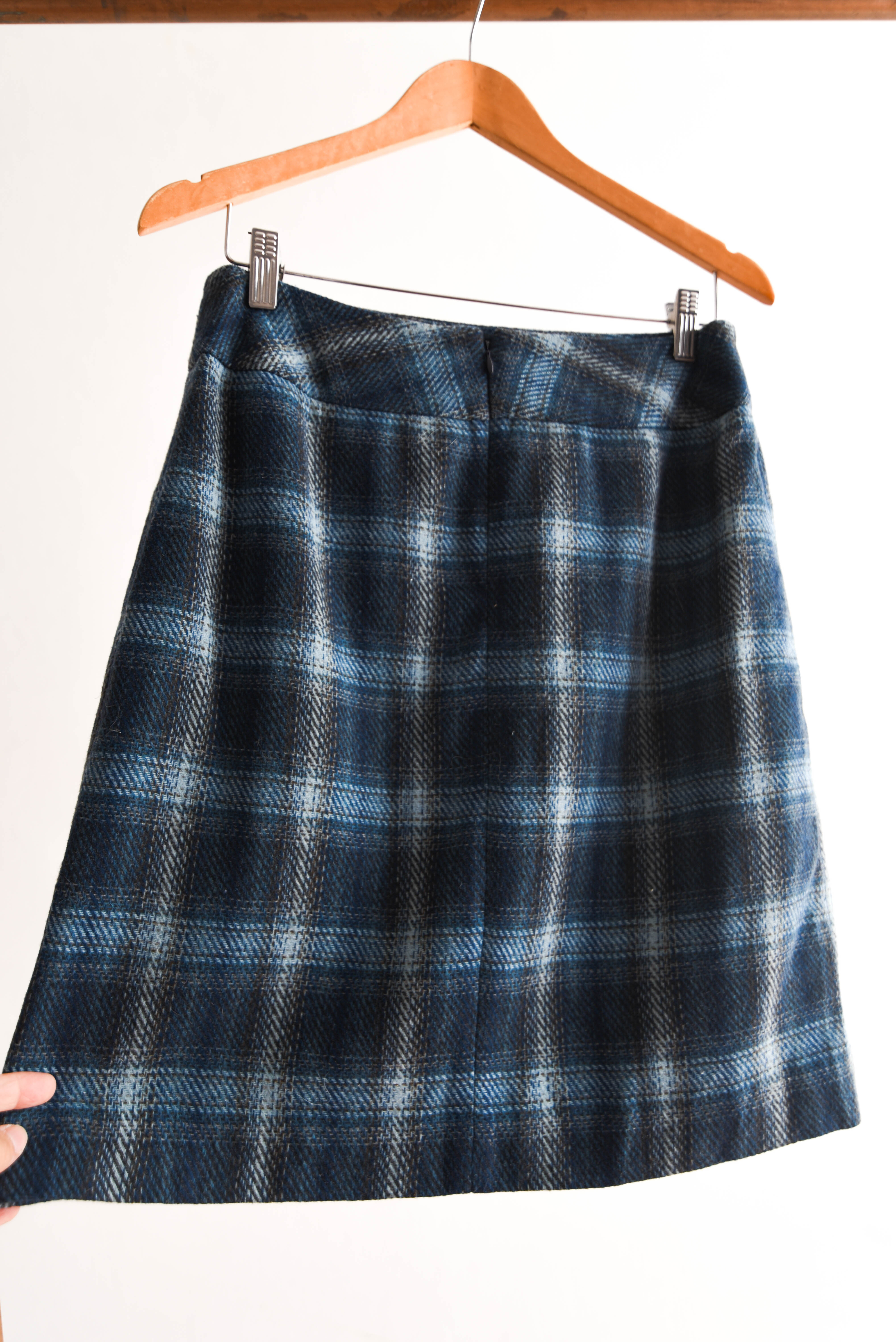 Falda azul piedra tartán