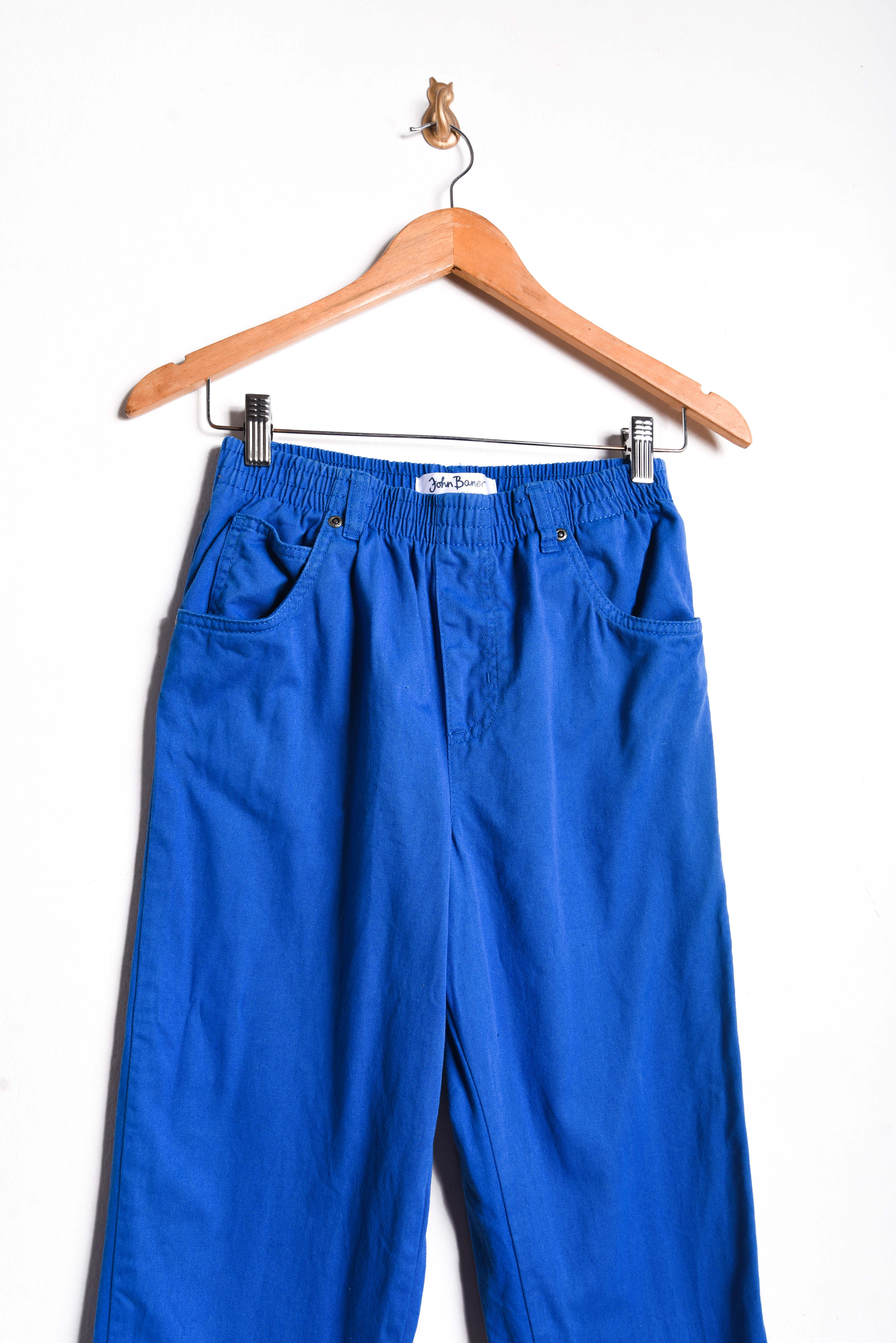 Pantalón tiro alto azulino