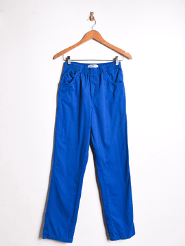 Pantalón tiro alto azulino