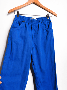 Pantalón tiro alto azulino