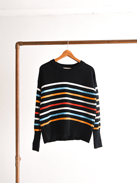 Chaleco rayado multicolor black