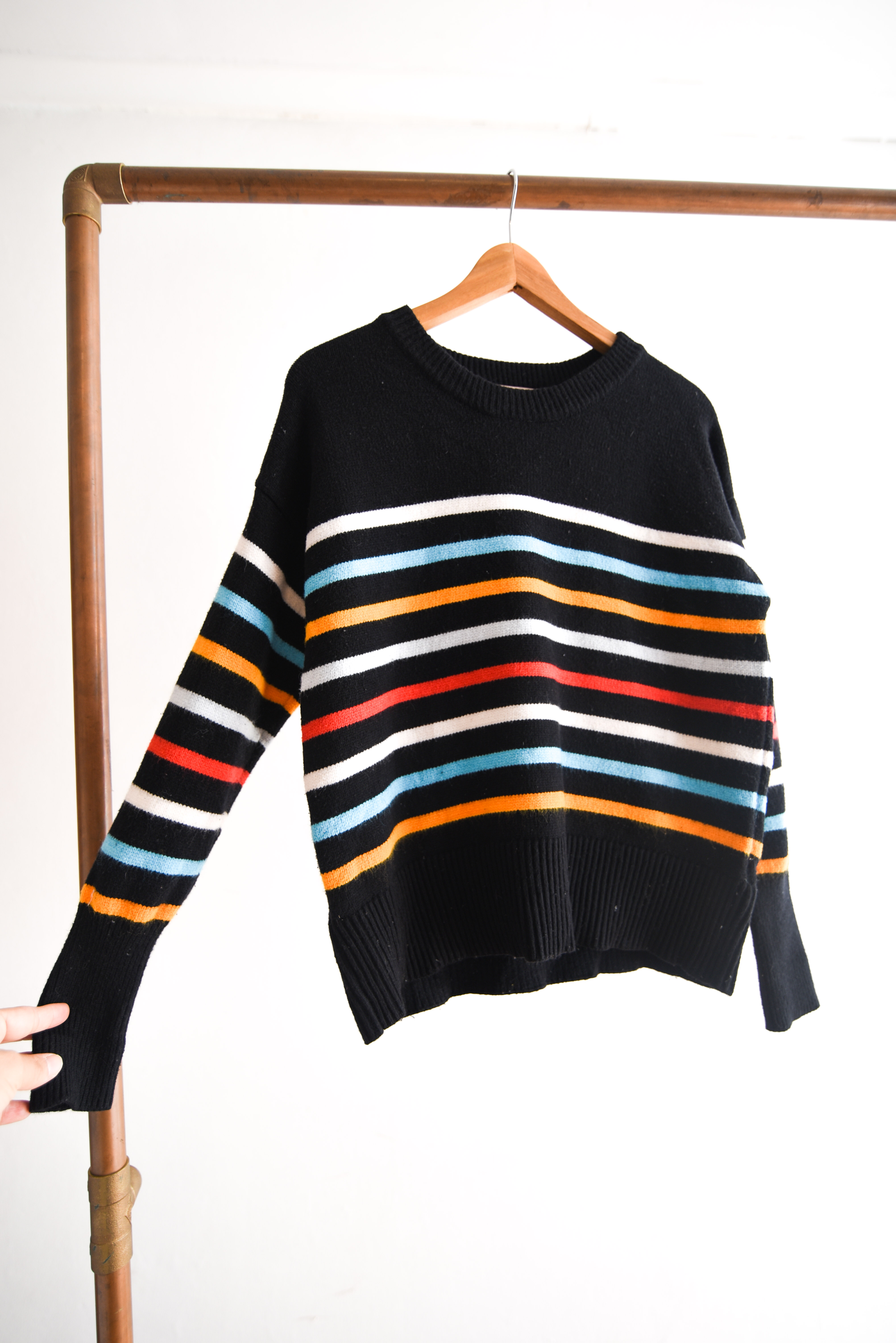 Chaleco rayado multicolor black