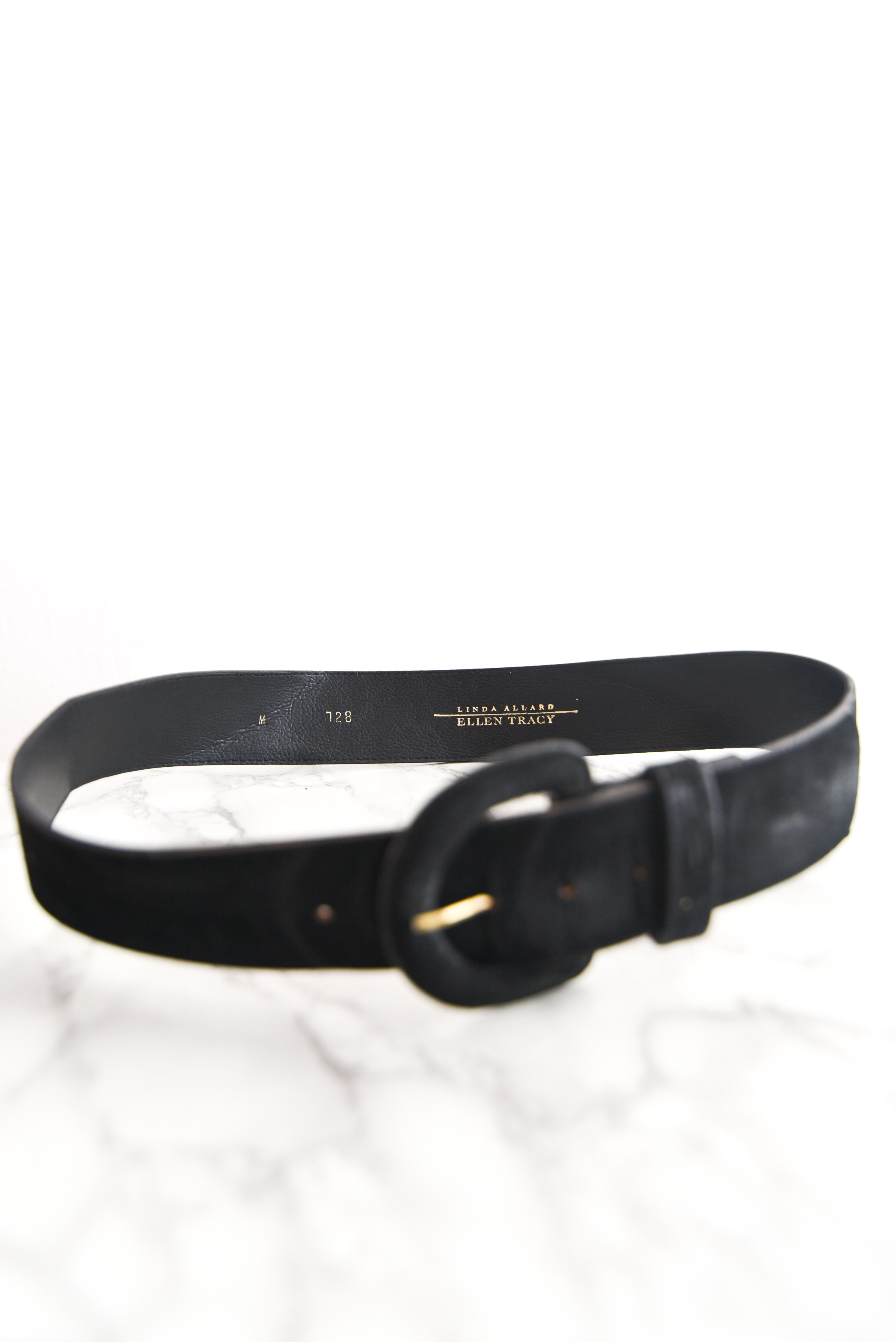 Cinturón negro gamuza vintage