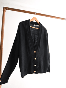 Cardigan negro vintage botones