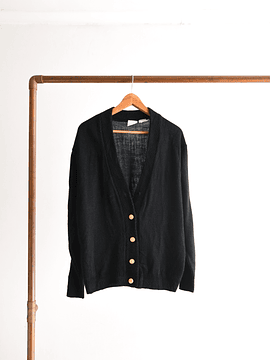 Cardigan negro vintage botones