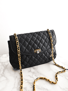 Cartera acolchada cuero vintage