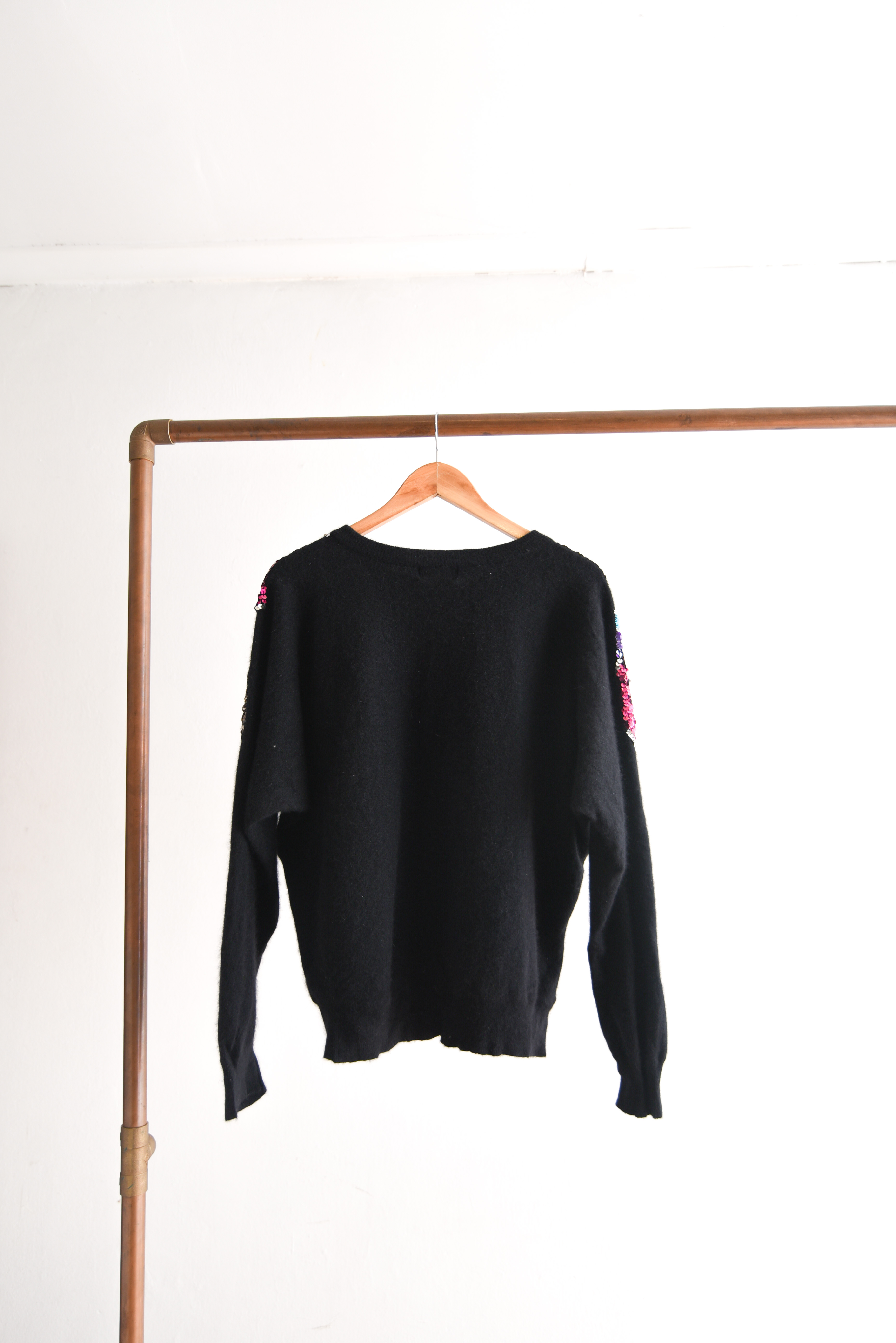 Chaleco vintage lana y angora shiny