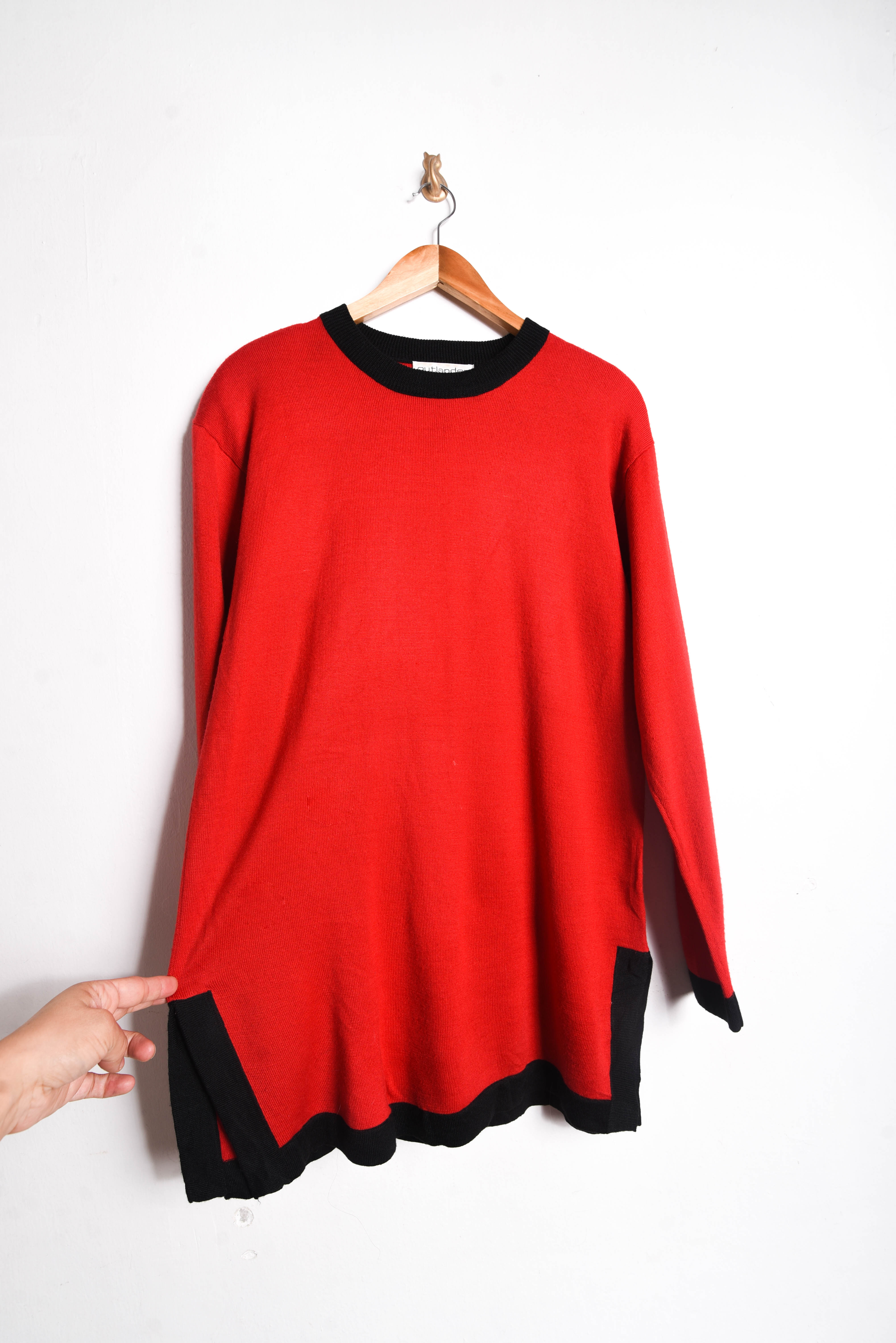 Mini vestido rojo tejido vintage 90s