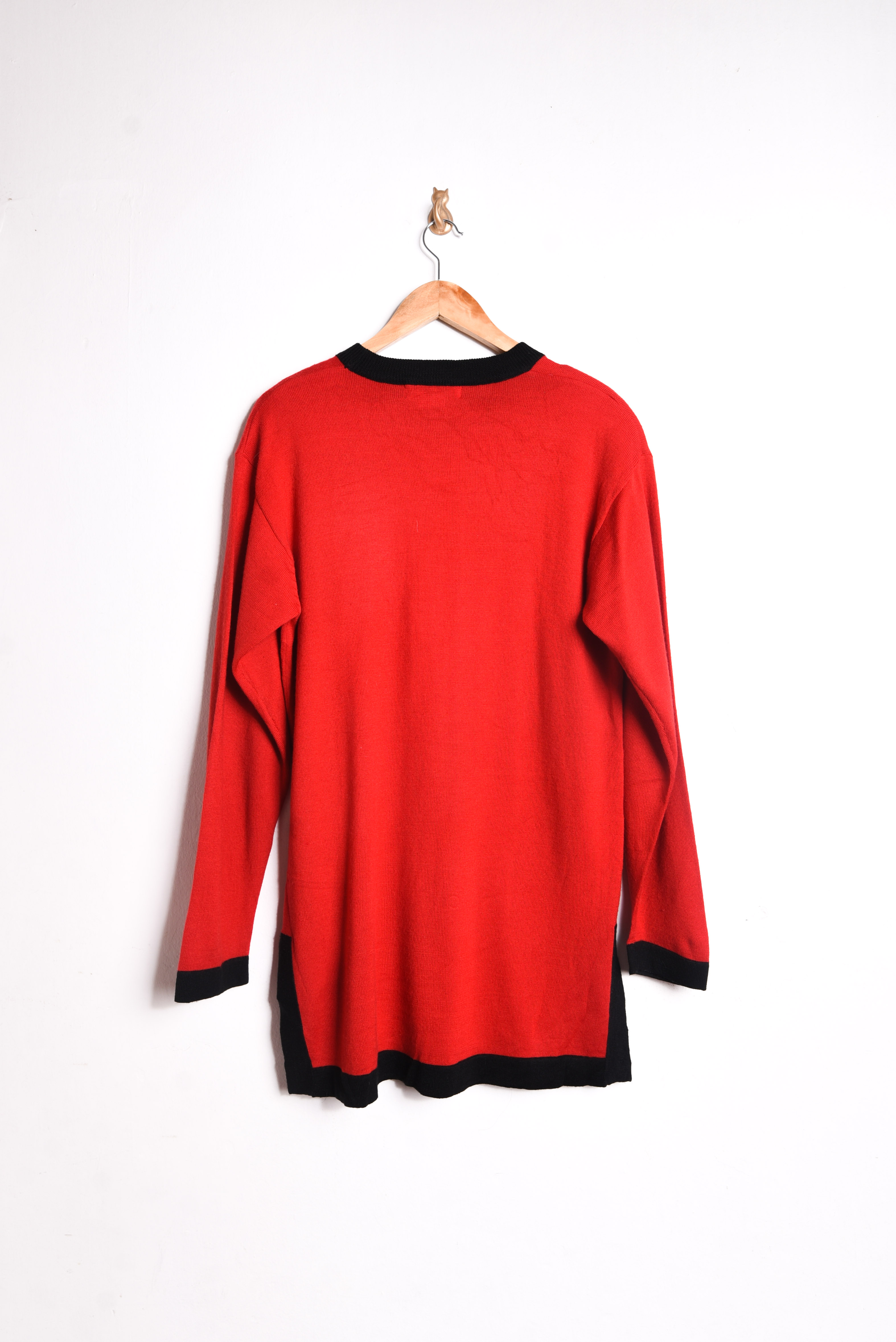 Mini vestido rojo tejido vintage 90s