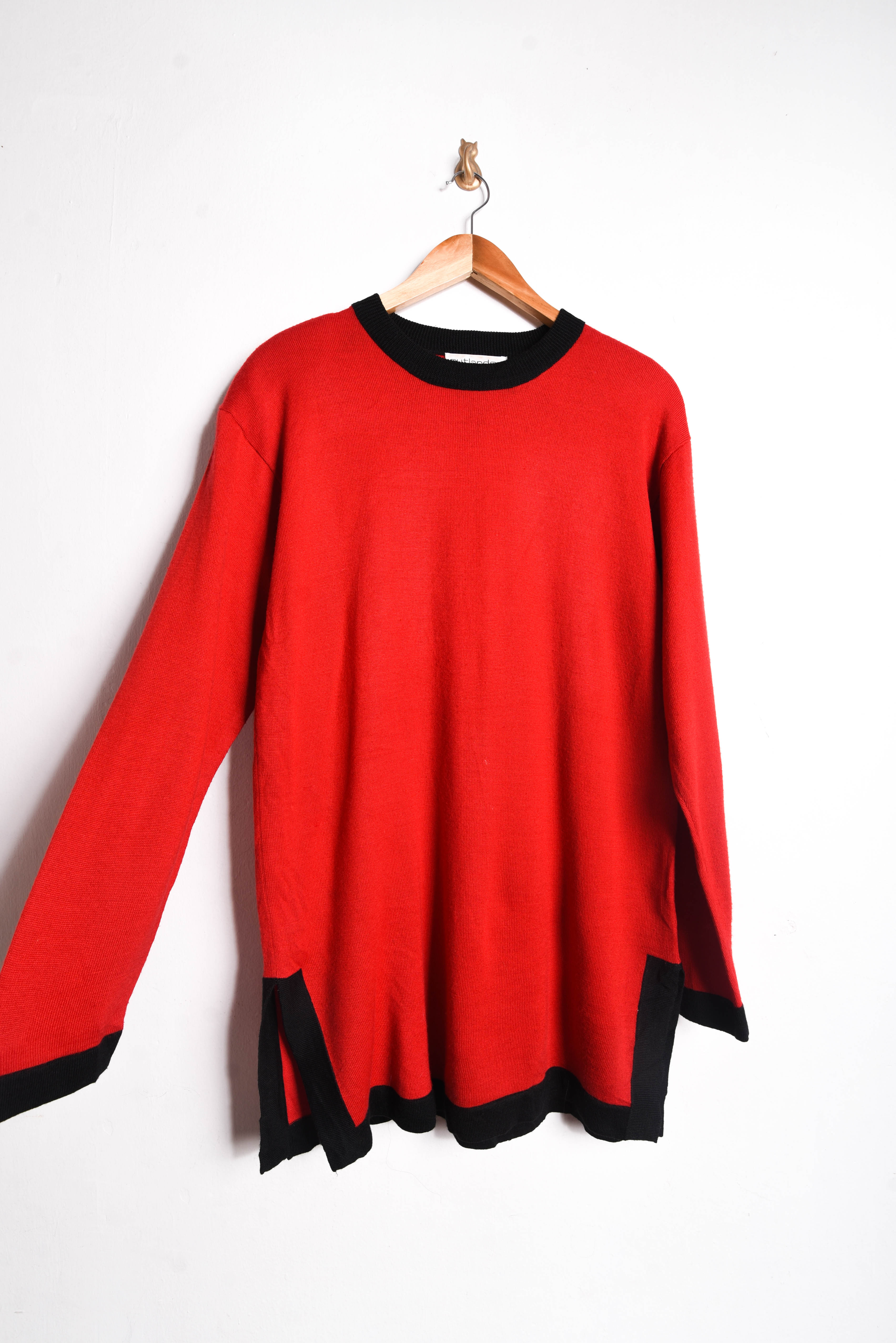 Mini vestido rojo tejido vintage 90s