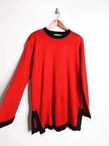 Mini vestido rojo tejido vintage 90s