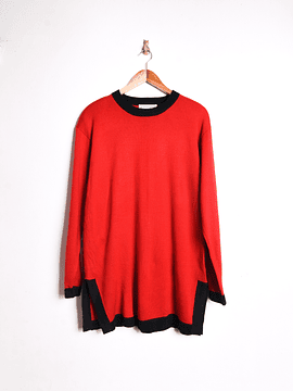 Mini vestido rojo tejido vintage 90s