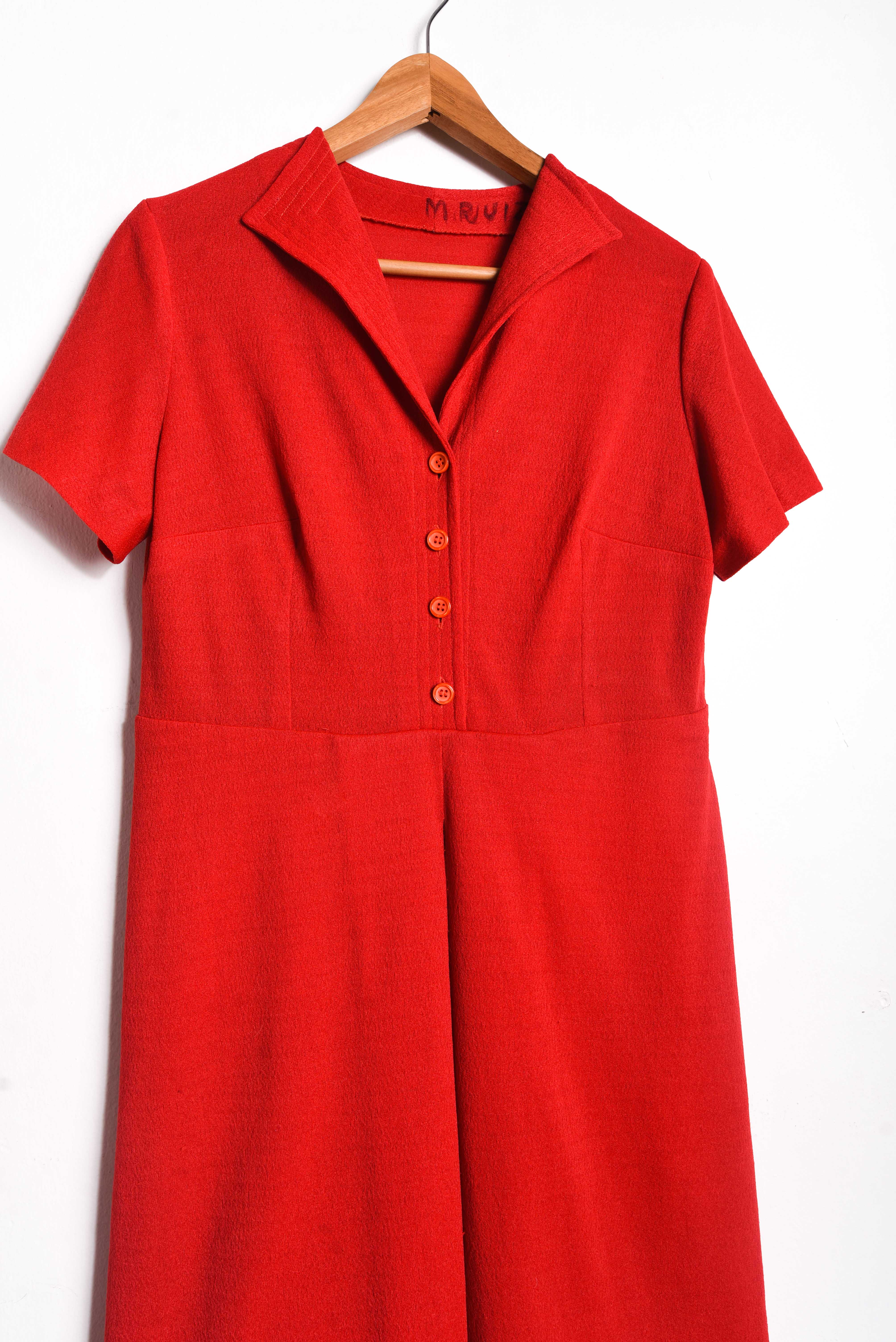 Vestido rojo 70s