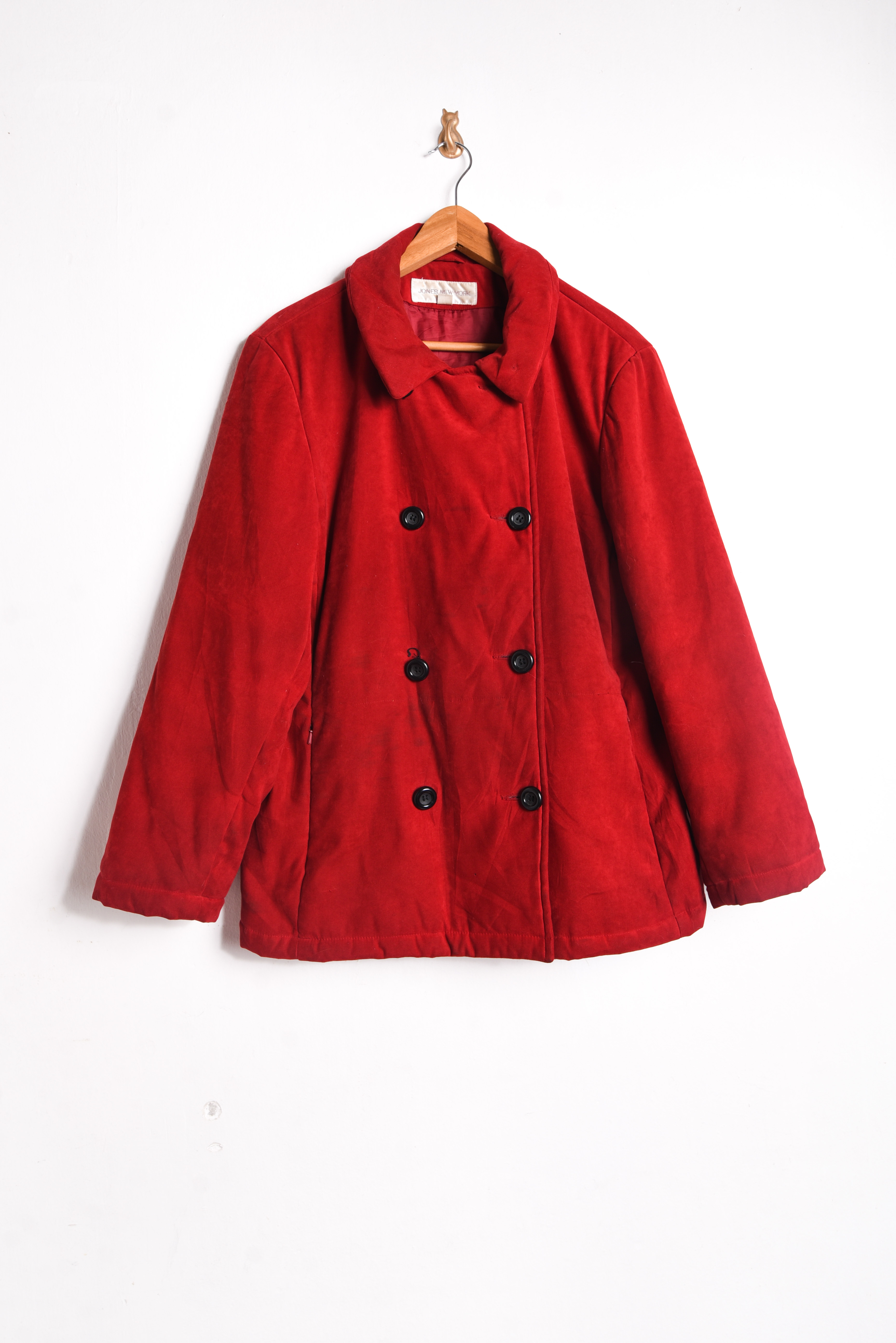 Chaqueta roja acolchada 90s