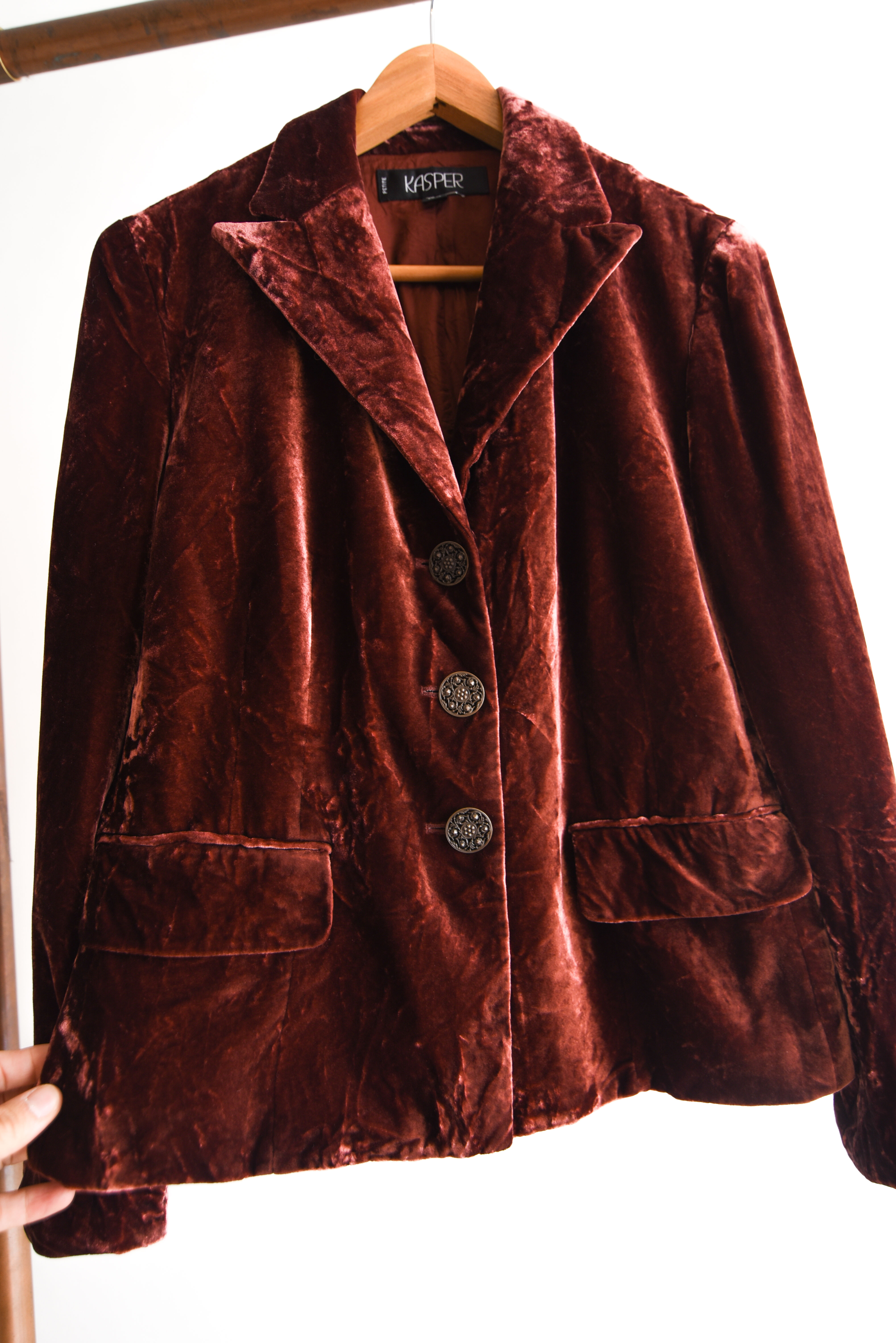 Blazer granate terciopelo vintage