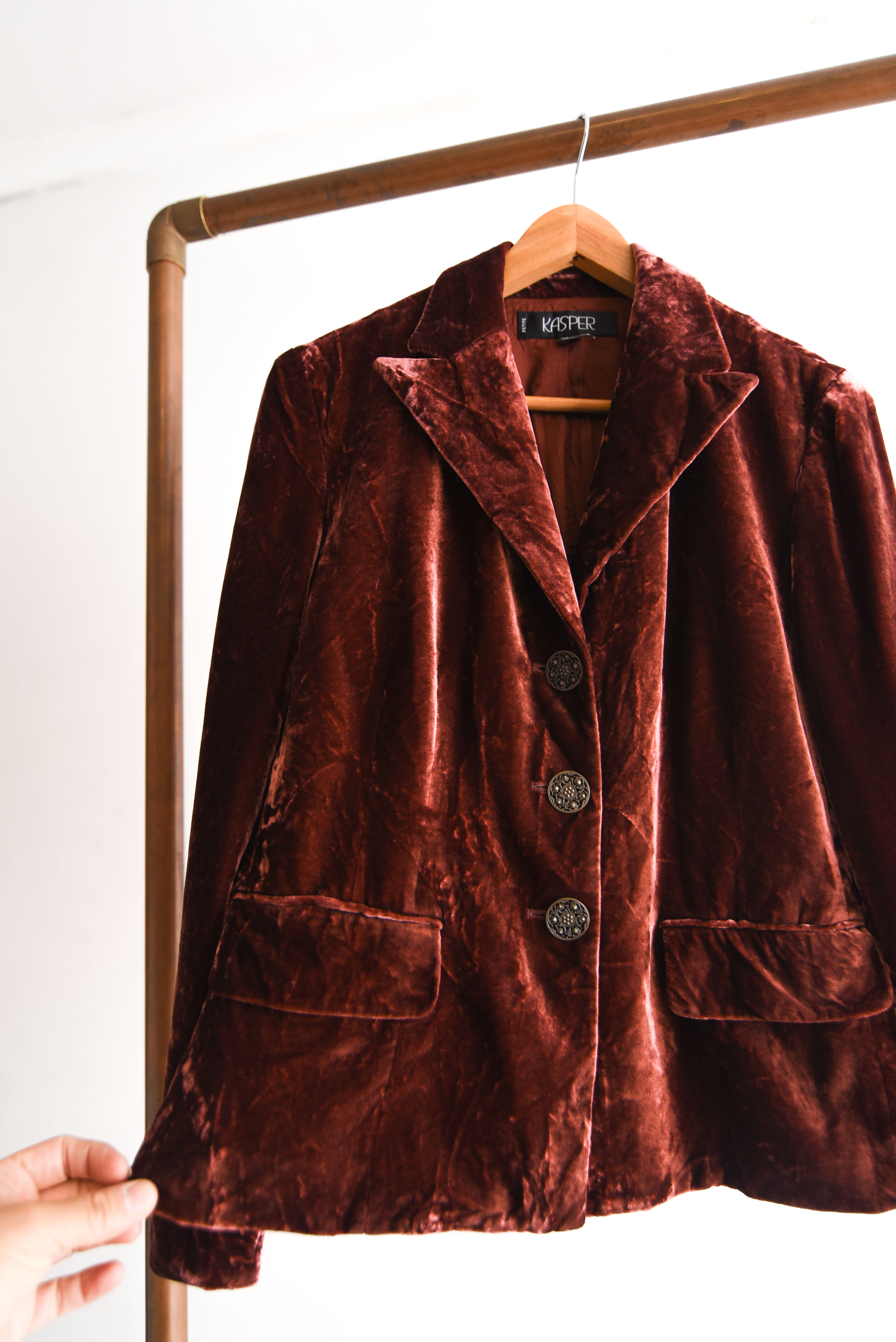 Blazer granate terciopelo vintage