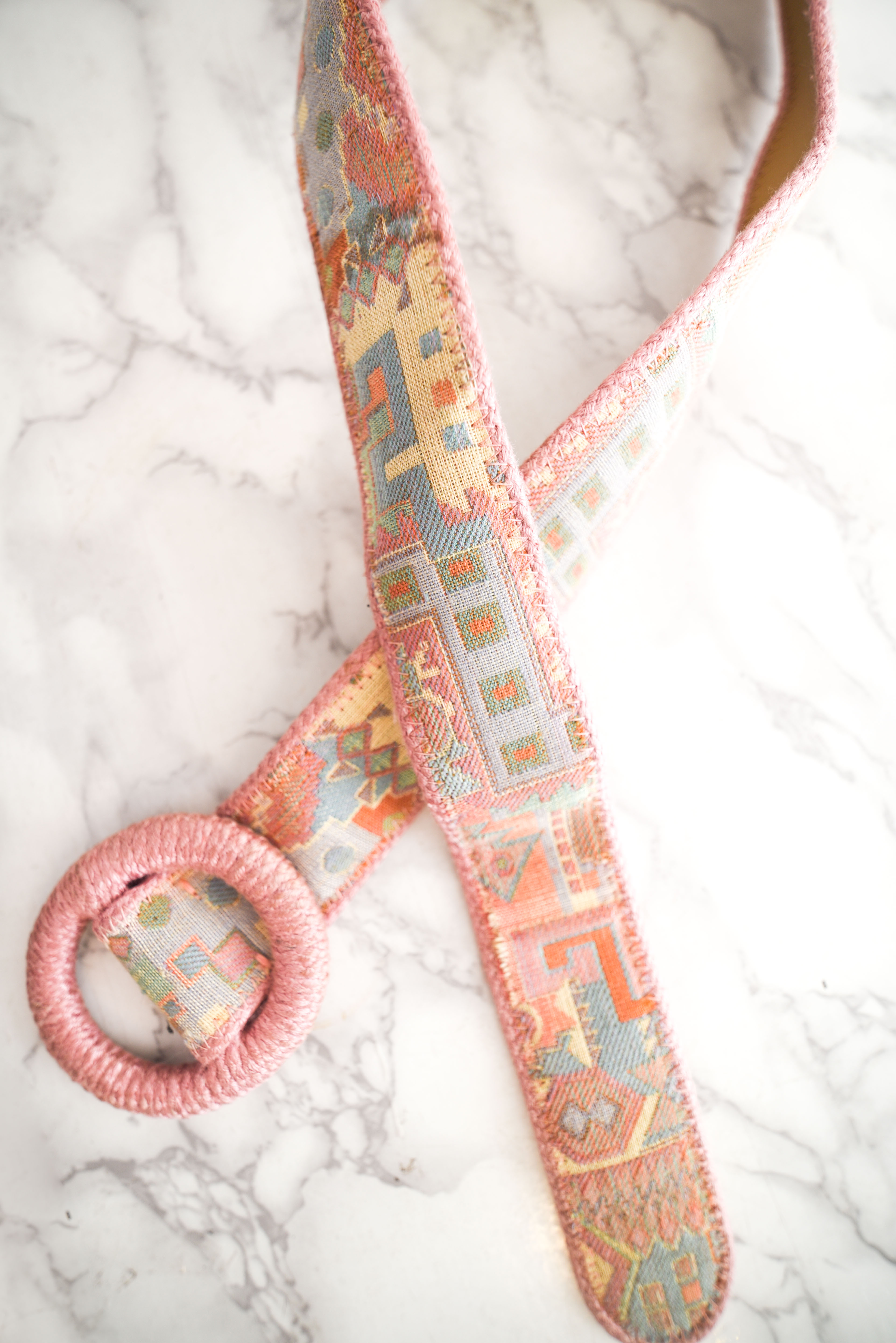 Cinturón 70s rosa pastel